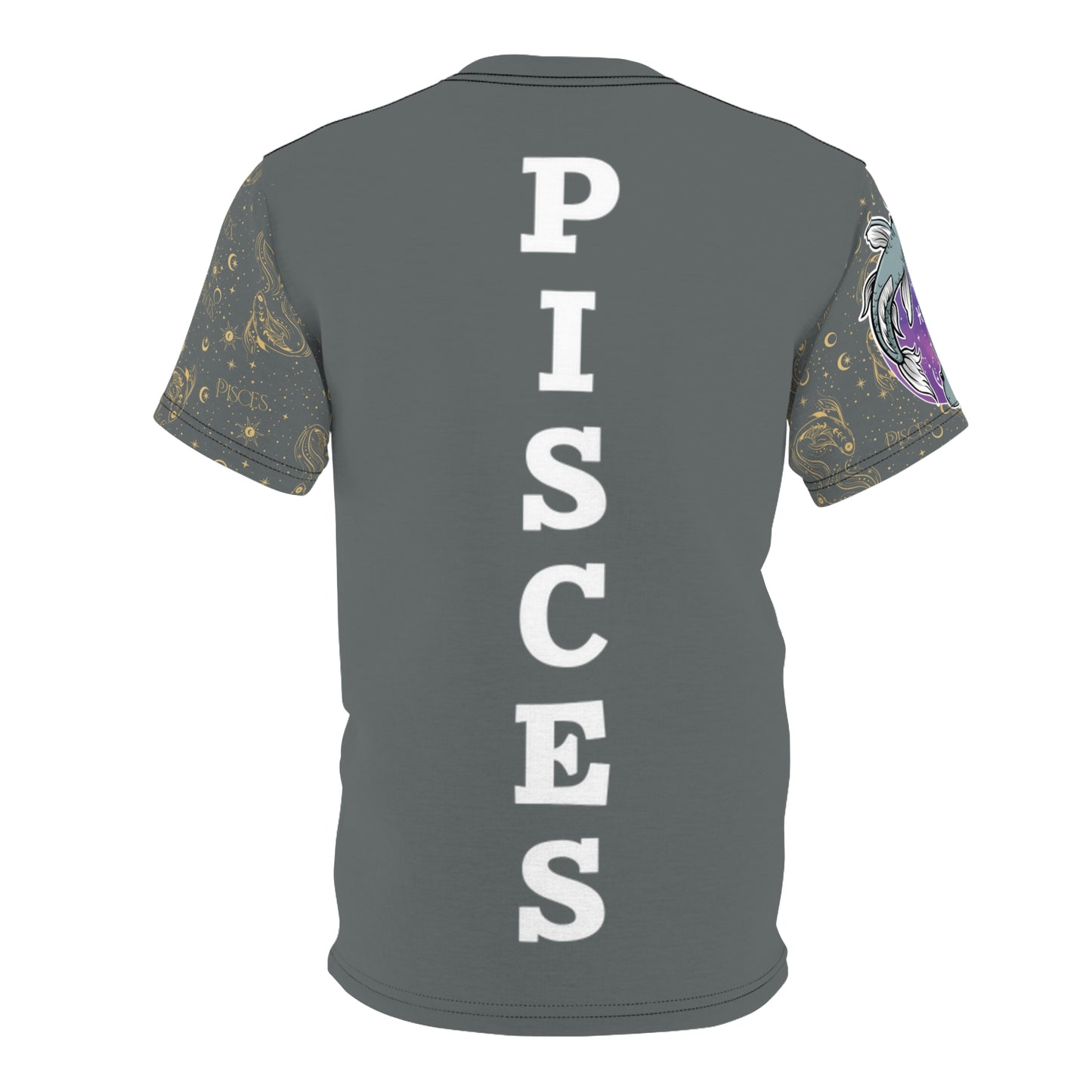 Pisces Unisex Cut & Sew Tee (Dark Grey)