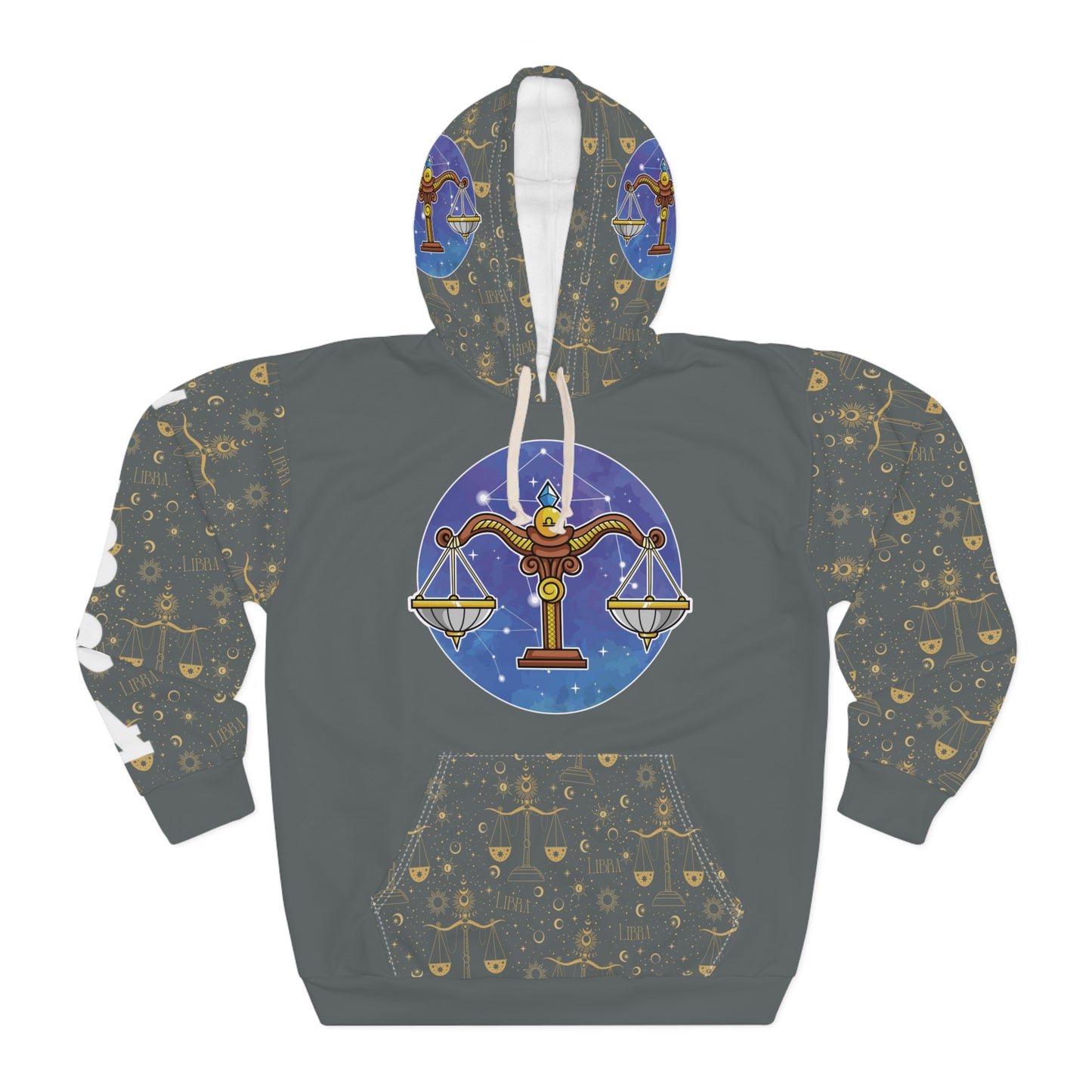 Libra Unisex Pullover Hoodie (Dark Grey)