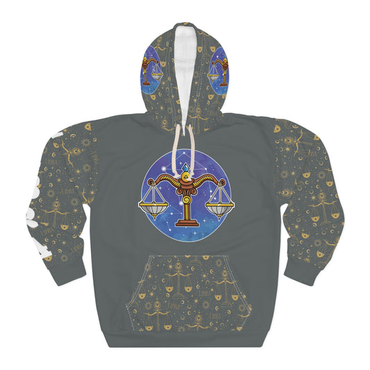Libra Unisex Pullover Hoodie (Dark Grey)