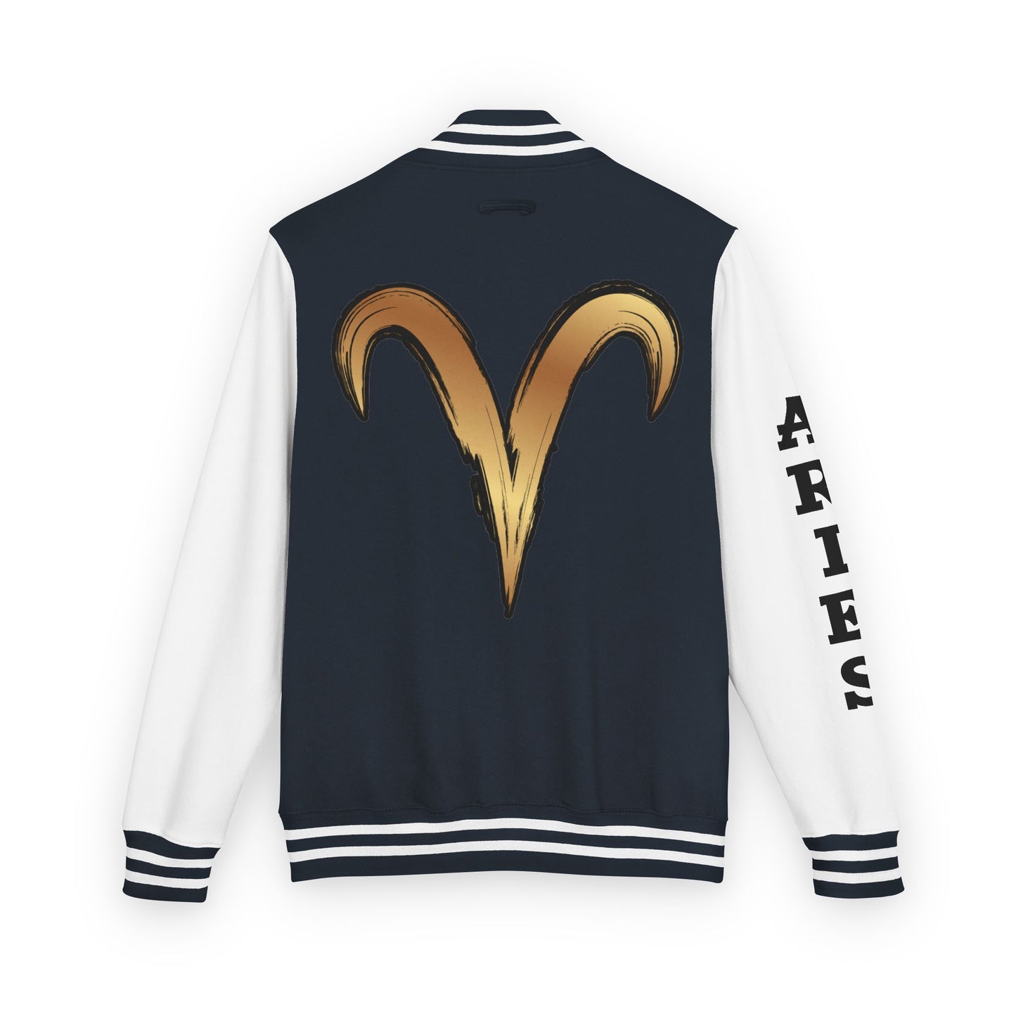 Aries Unisex Heavyweight Letterman Jacket, Zodiac Style Jacket, Astrology Apparel, Birthday Gift, Personalized Outerwear