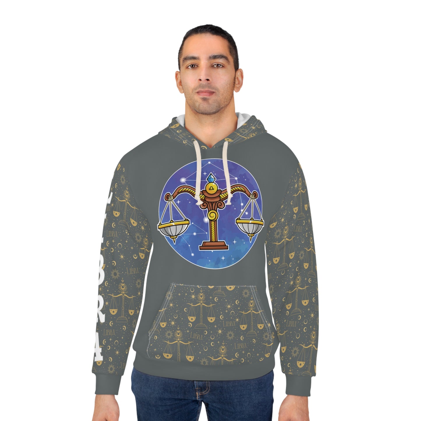 Libra Unisex Pullover Hoodie (Dark Grey)