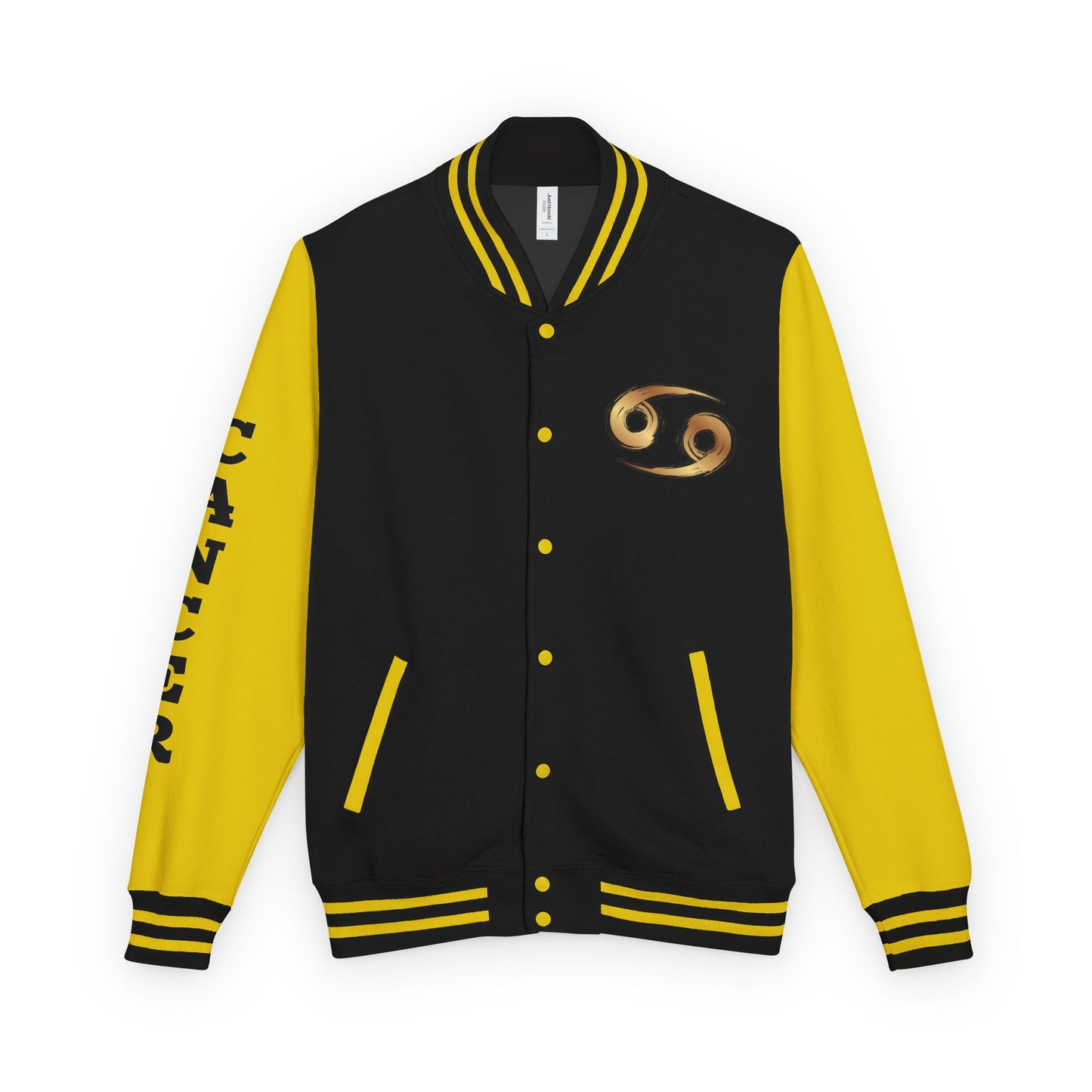 Cancer Zodiac Unisex Heavyweight Letterman Jacket, Astrology Gift, Sports Jacket, Personalized Gift, Birthday Gift, Astrology Apparel