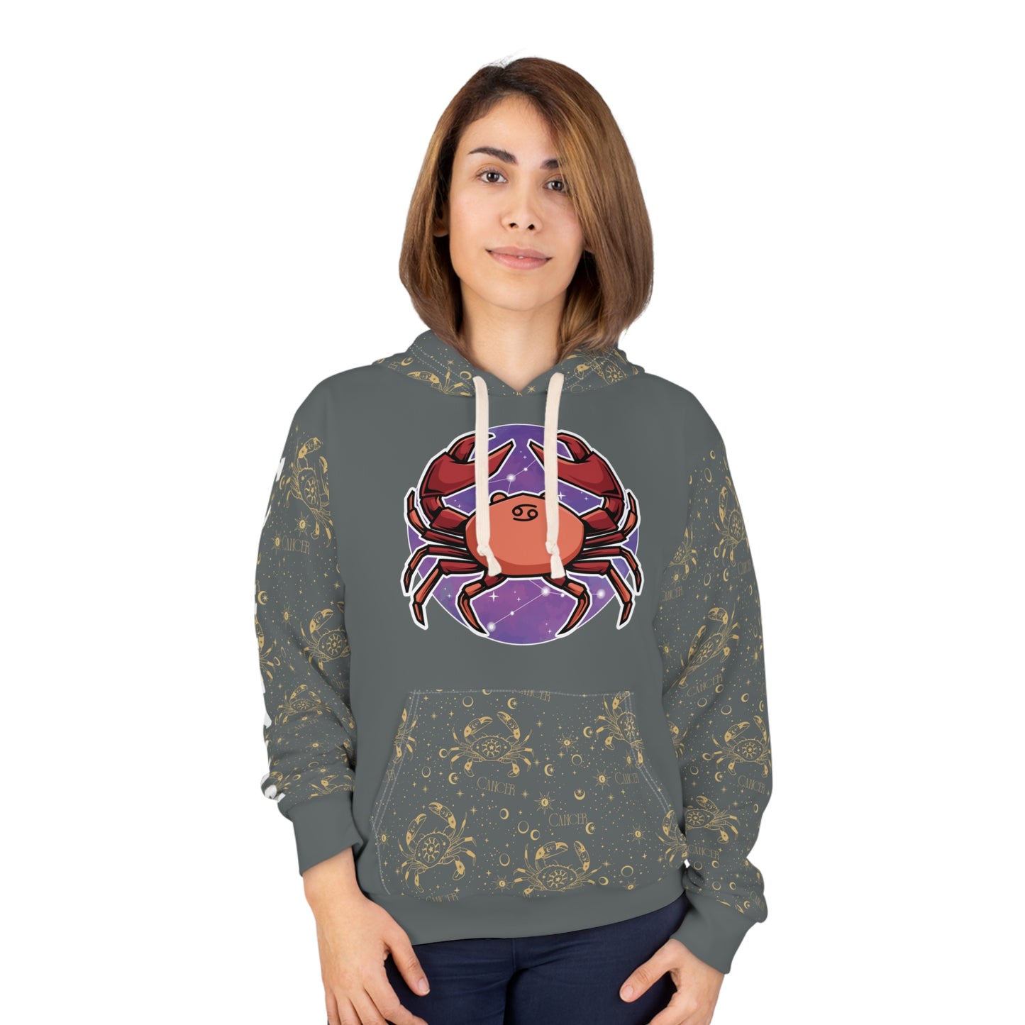 Cancer Unisex Pullover Hoodie (Dark Grey)