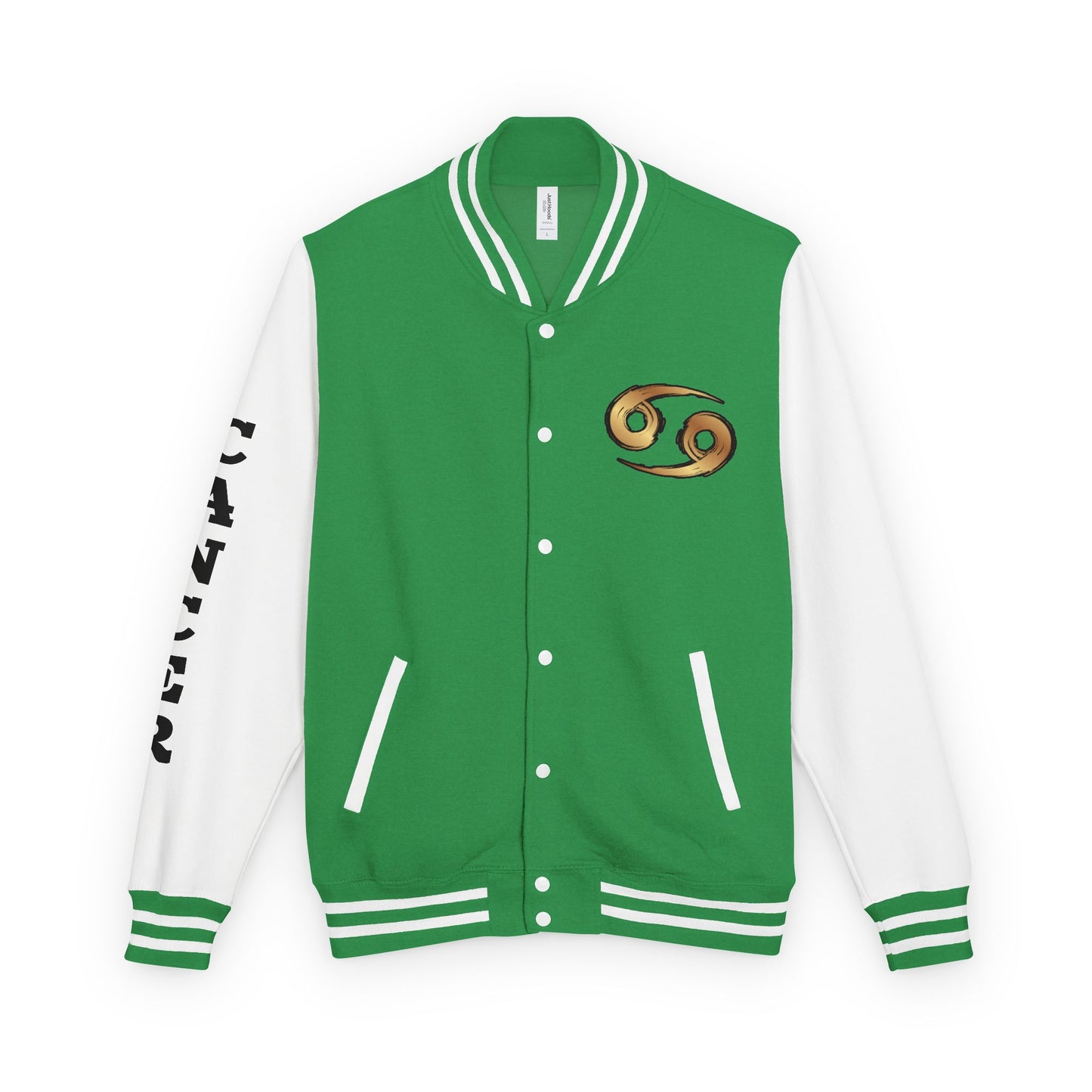 Cancer Zodiac Unisex Heavyweight Letterman Jacket, Astrology Gift, Sports Jacket, Personalized Gift, Birthday Gift, Astrology Apparel