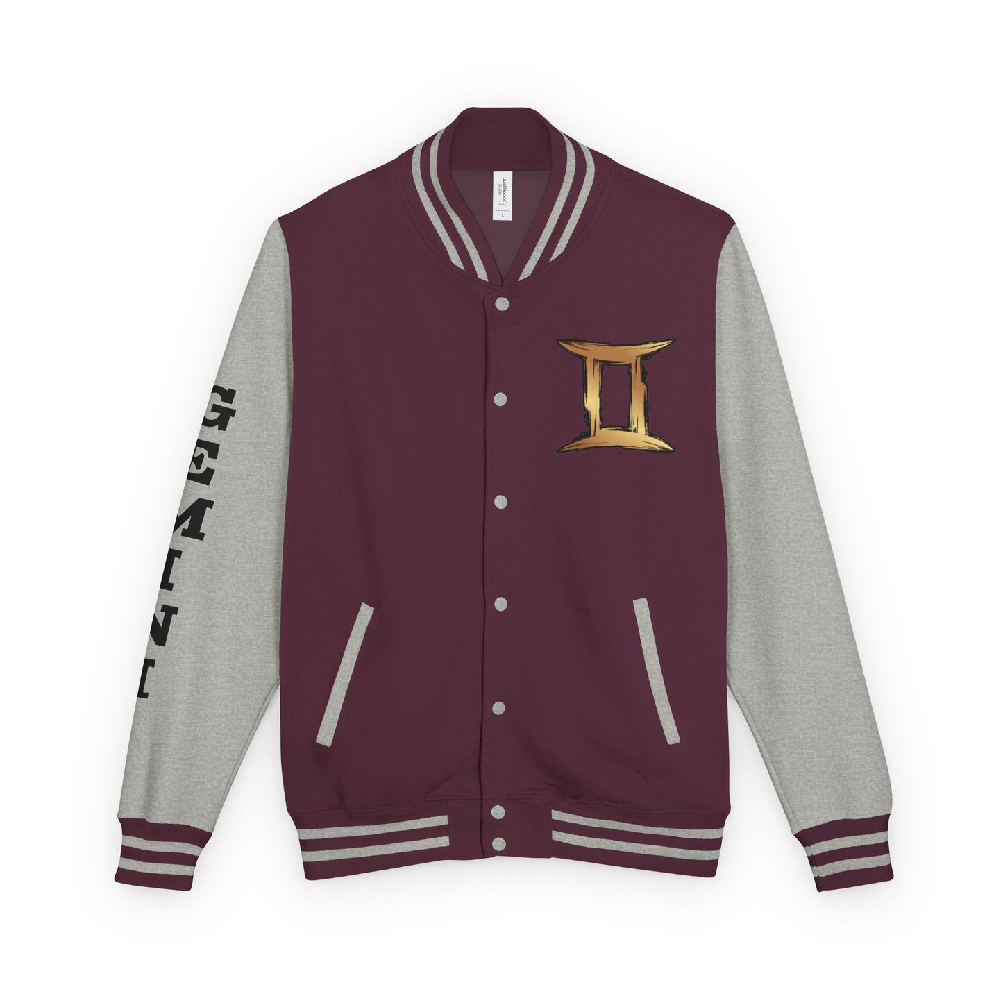 Gemini Heavyweight Letterman Jacket for Astrology Lovers, Perfect for Birthdays, Spiritual Gifts, Casual Wear, Zodiac Theme