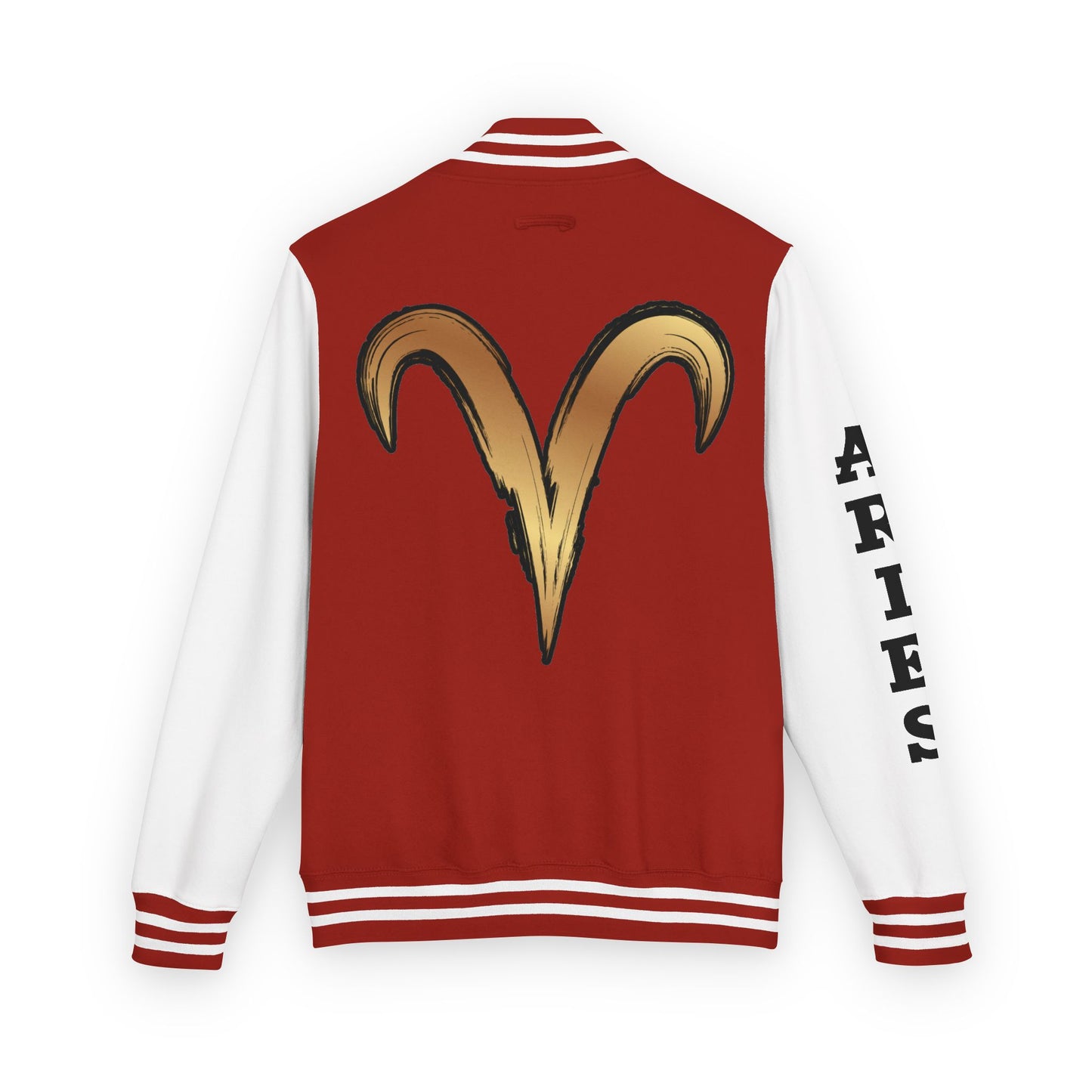 Aries Unisex Heavyweight Letterman Jacket, Zodiac Style Jacket, Astrology Apparel, Birthday Gift, Personalized Outerwear