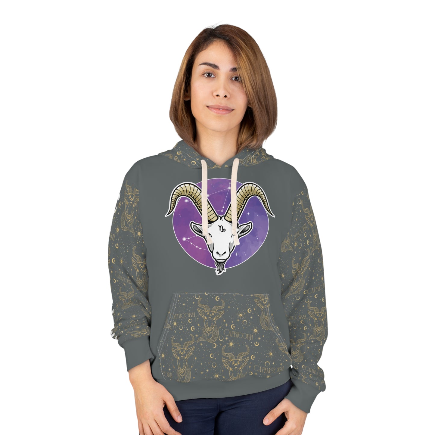Capricorn Unisex Pullover Hoodie (Dark Grey)
