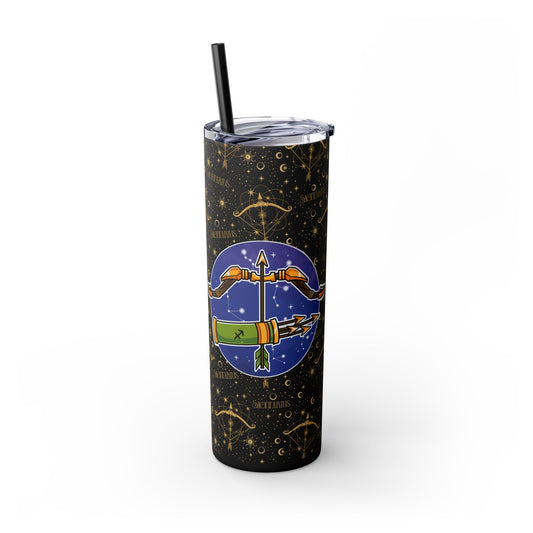 Sagittarius Skinny Tumbler with Straw, 20oz