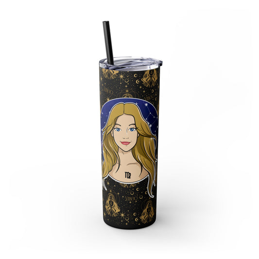 Virgo Skinny Tumbler with Straw, 20oz