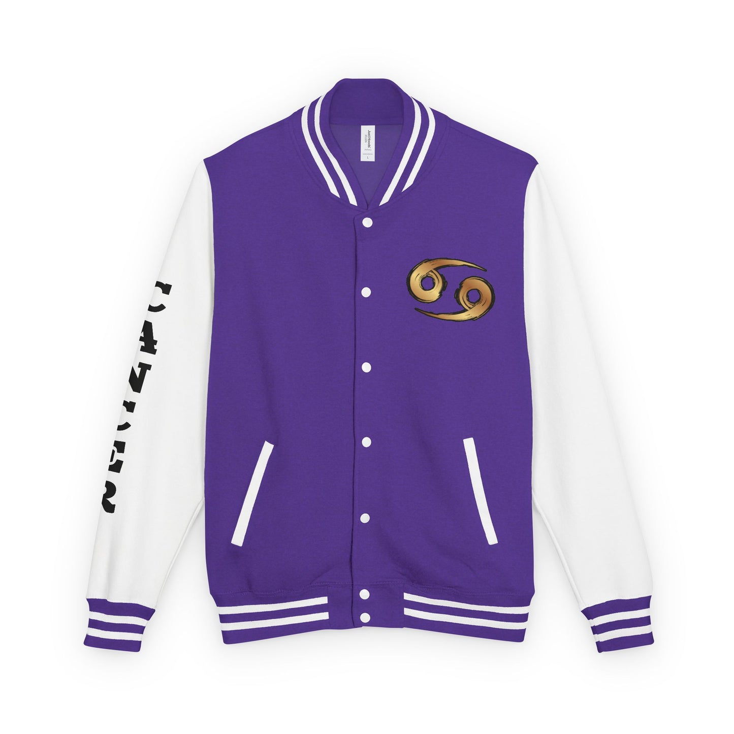 Cancer Zodiac Unisex Heavyweight Letterman Jacket, Astrology Gift, Sports Jacket, Personalized Gift, Birthday Gift, Astrology Apparel