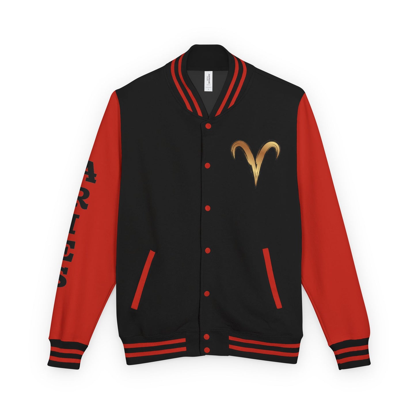 Aries Unisex Heavyweight Letterman Jacket, Zodiac Style Jacket, Astrology Apparel, Birthday Gift, Personalized Outerwear