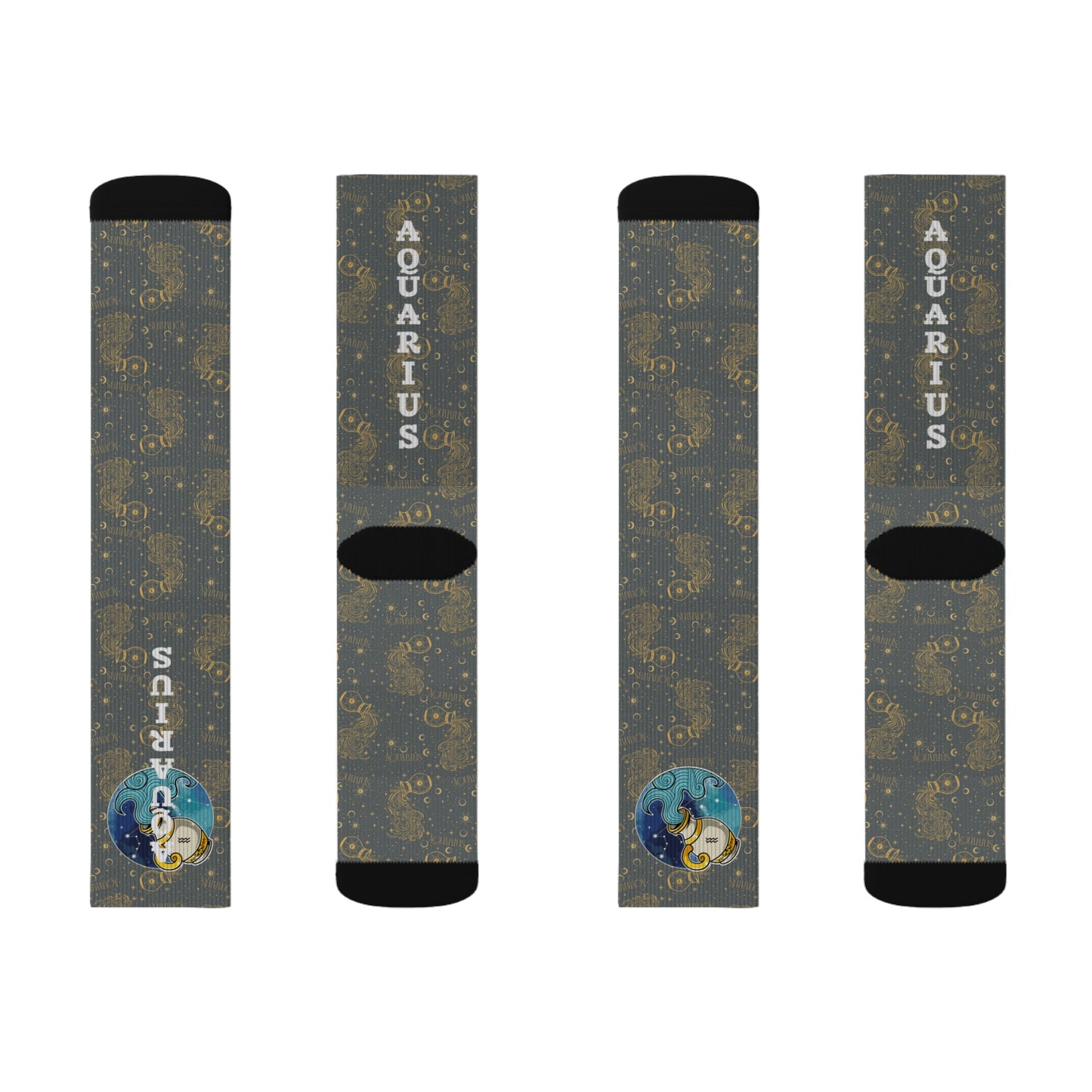 Aquarius Socks (Dark Grey)