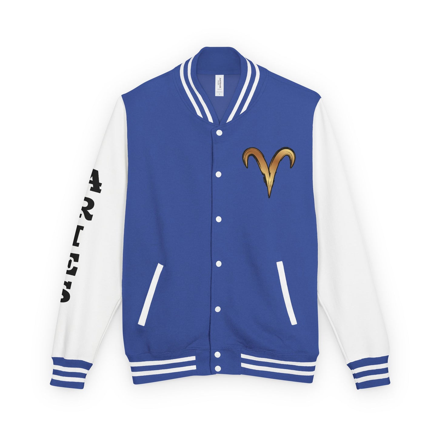 Aries Unisex Heavyweight Letterman Jacket, Zodiac Style Jacket, Astrology Apparel, Birthday Gift, Personalized Outerwear