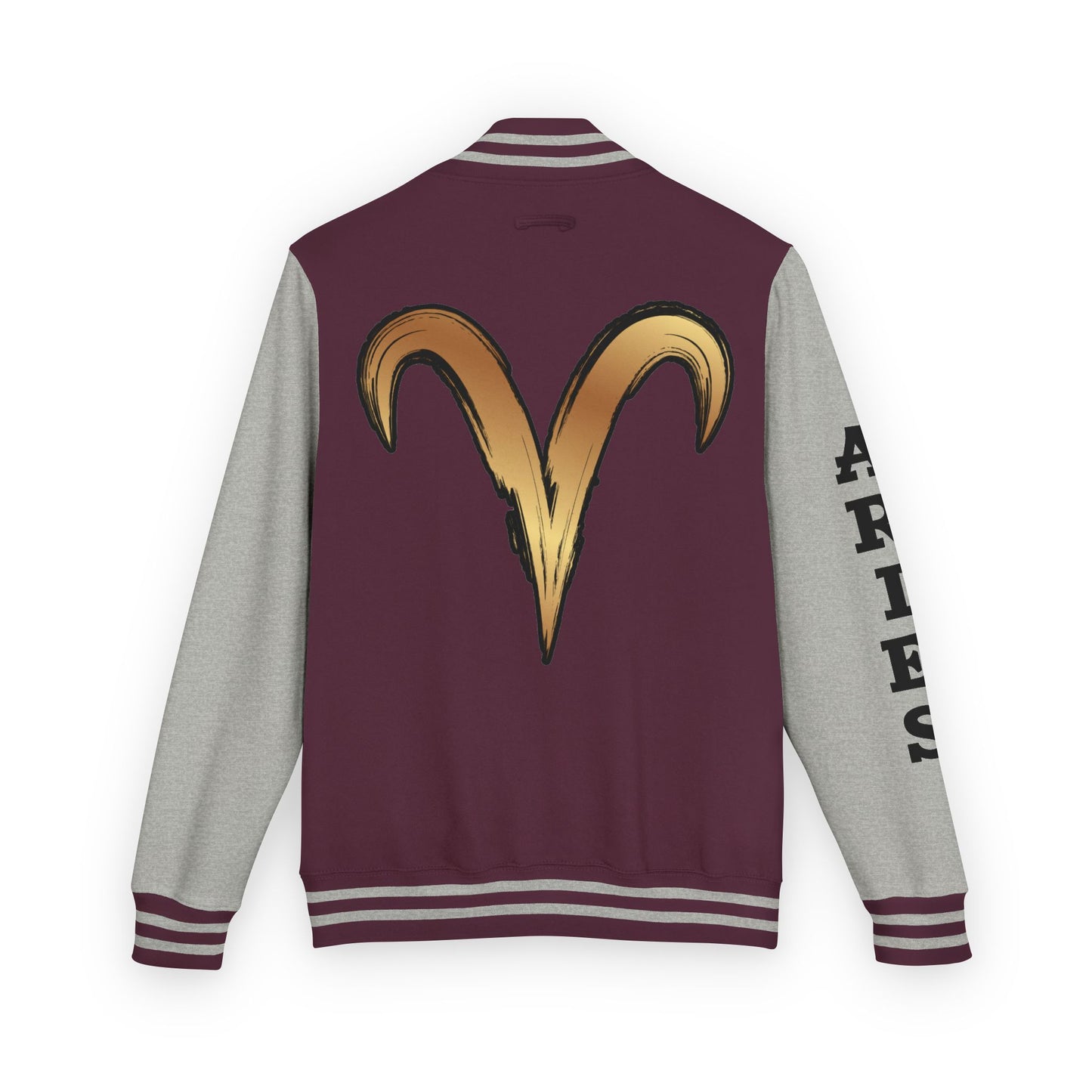 Aries Unisex Heavyweight Letterman Jacket, Zodiac Style Jacket, Astrology Apparel, Birthday Gift, Personalized Outerwear