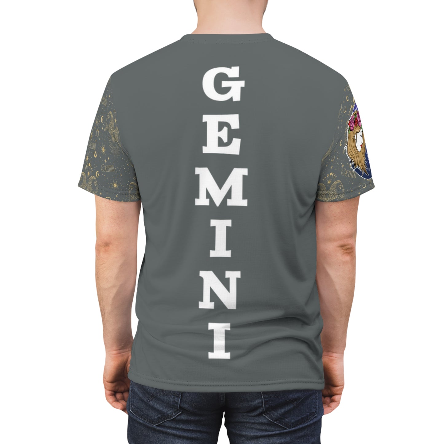 Gemini Unisex Cut & Sew Tee (Dark Grey)
