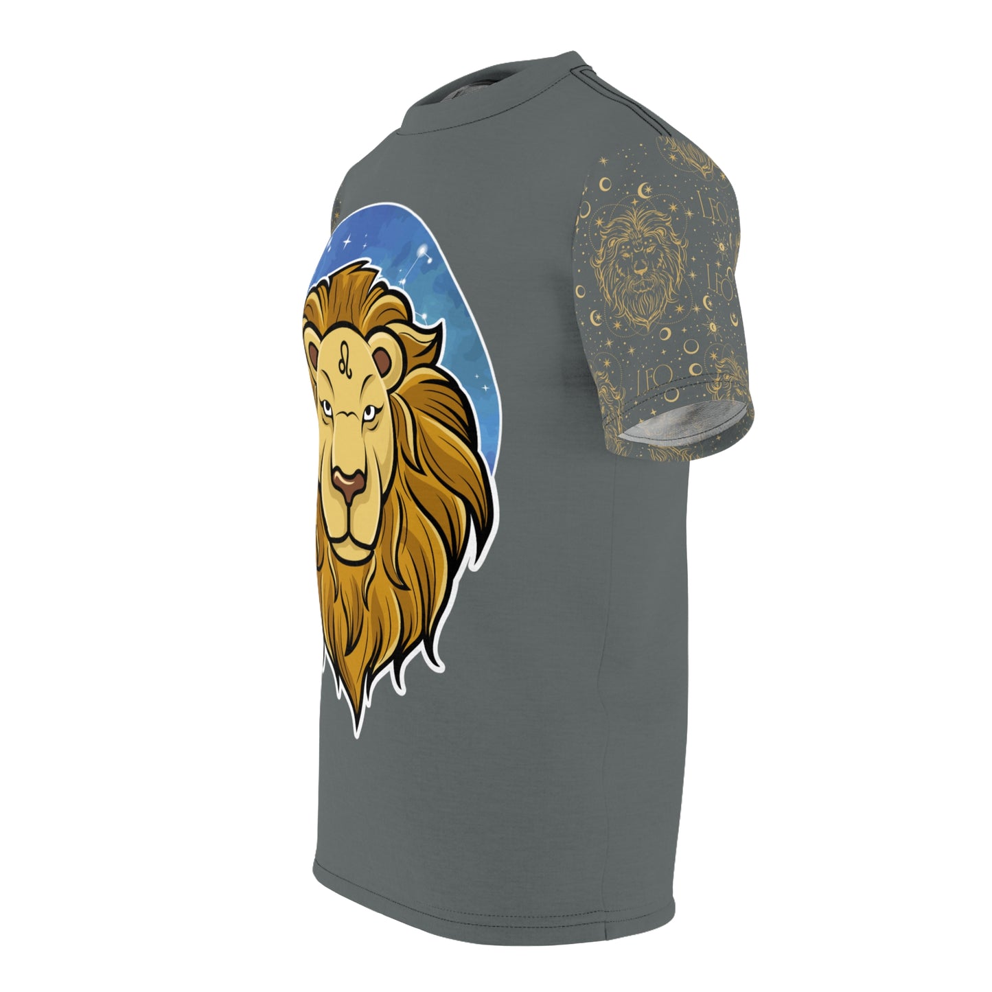 Leo Unisex Cut & Sew Tee (Dark Grey)