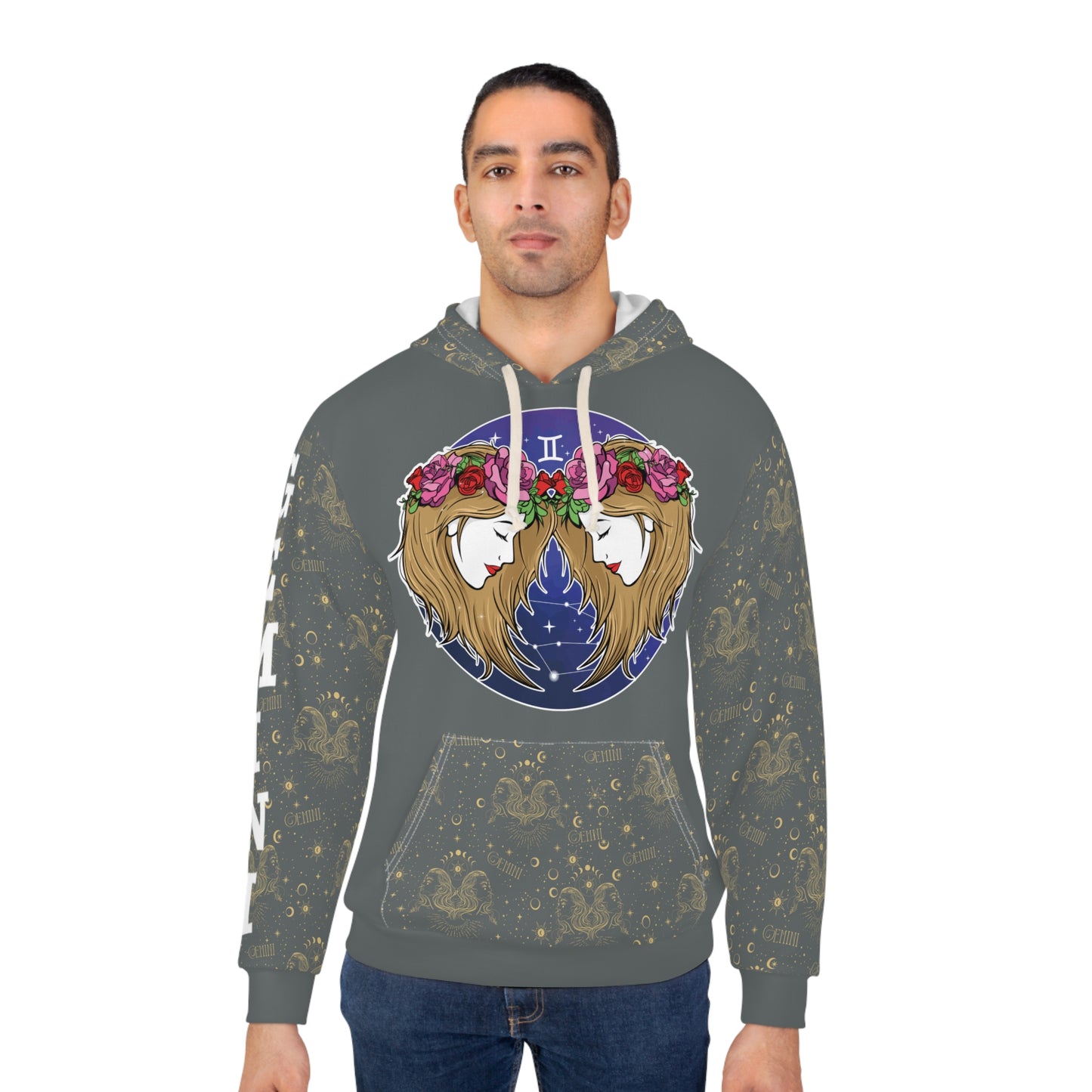 Gemini Unisex Pullover Hoodie (Dark Grey)
