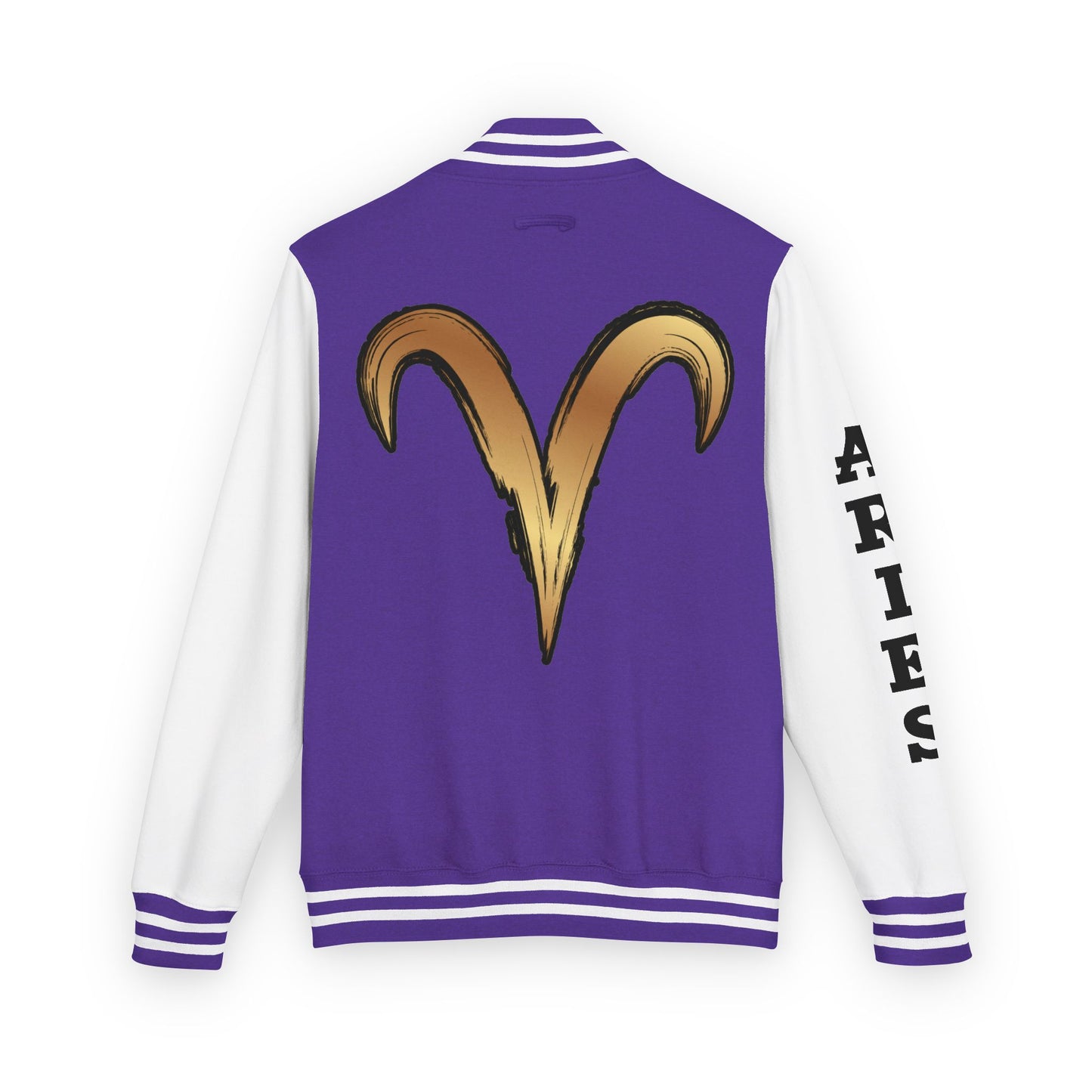 Aries Unisex Heavyweight Letterman Jacket, Zodiac Style Jacket, Astrology Apparel, Birthday Gift, Personalized Outerwear