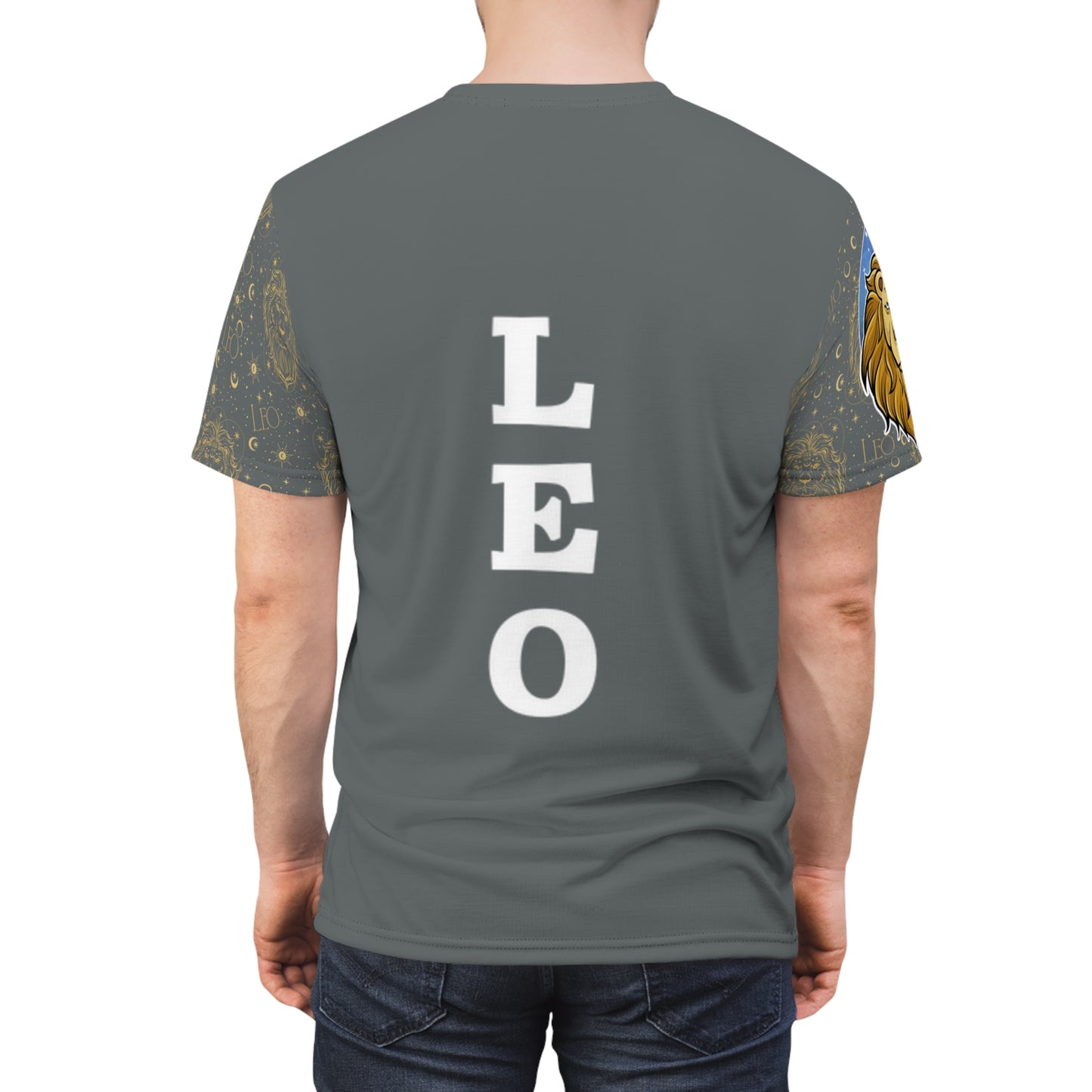 Leo Unisex Cut & Sew Tee (Dark Grey)