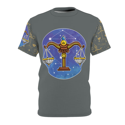 Libra Unisex Cut & Sew Tee (Dark Grey)