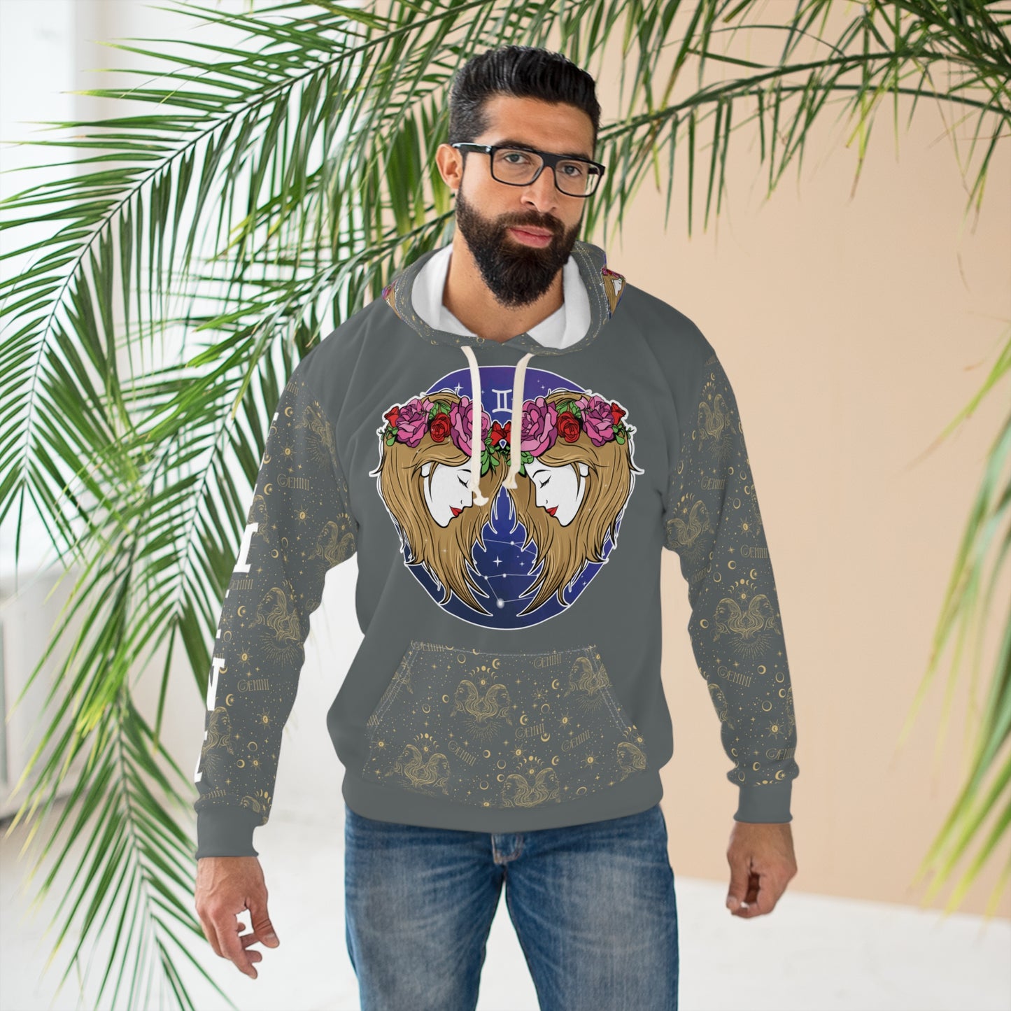 Gemini Unisex Pullover Hoodie (Dark Grey)