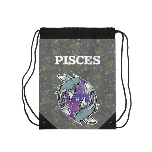 Pisces Drawstring Bag (Dark Grey)
