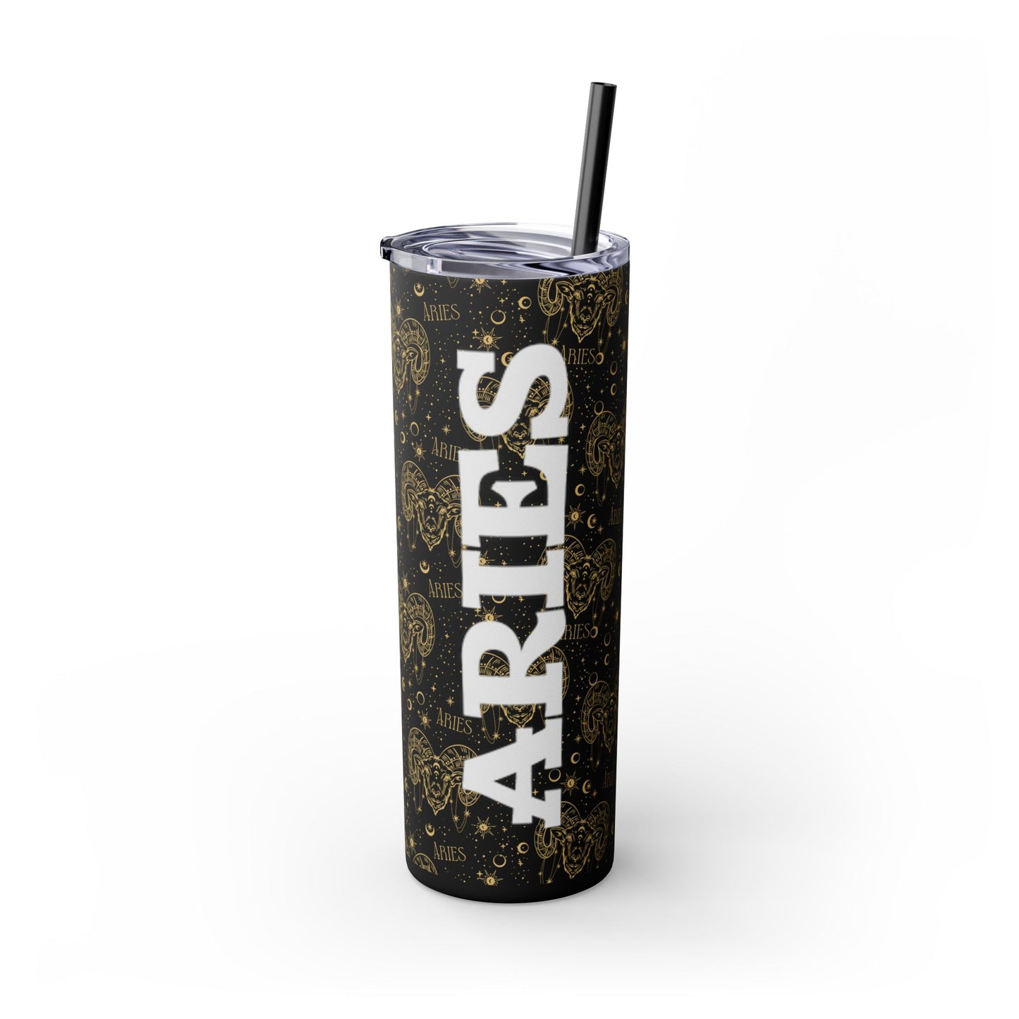 Aries Skinny Tumbler with Straw, 20oz