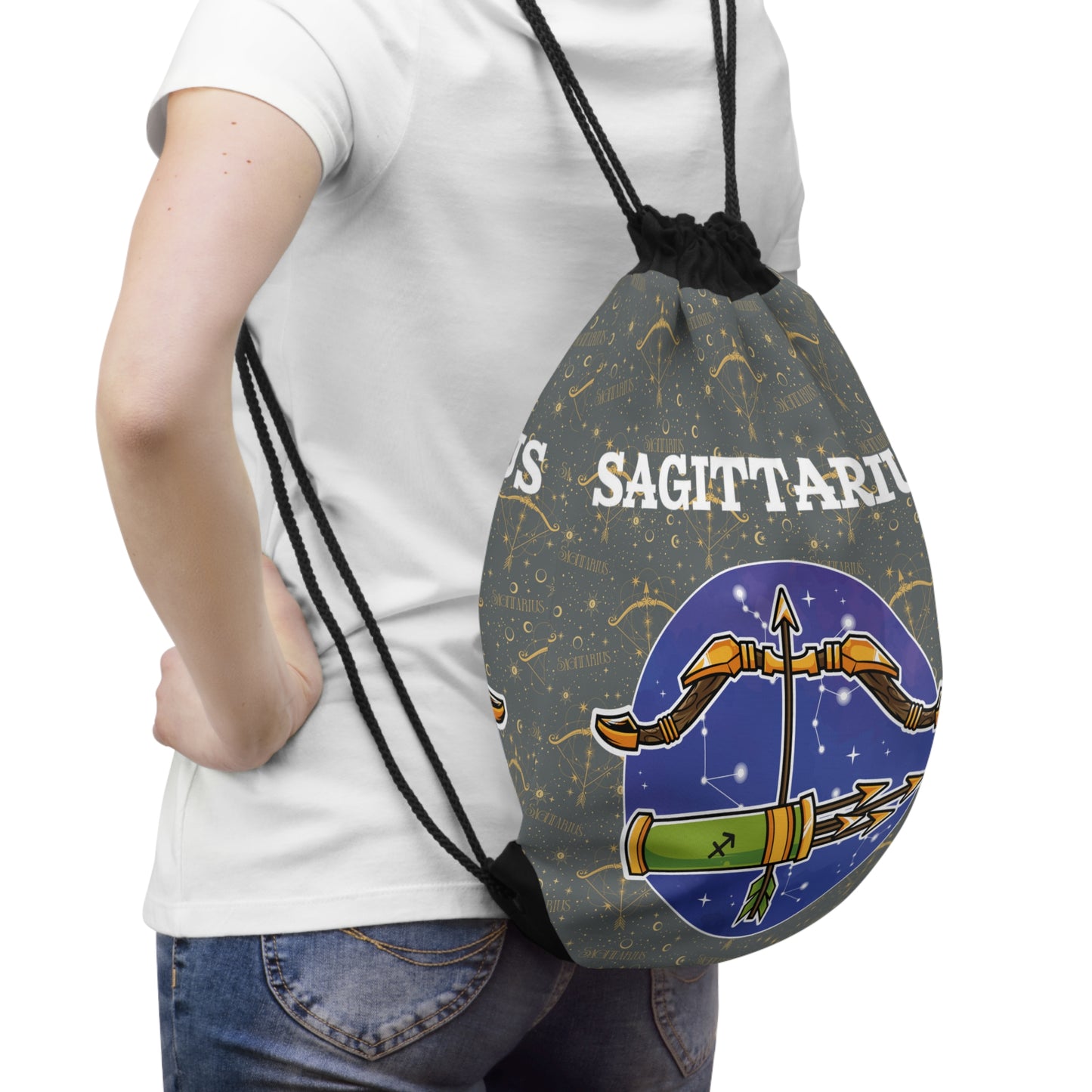 Sagittarius Drawstring Bag (Dark Grey)