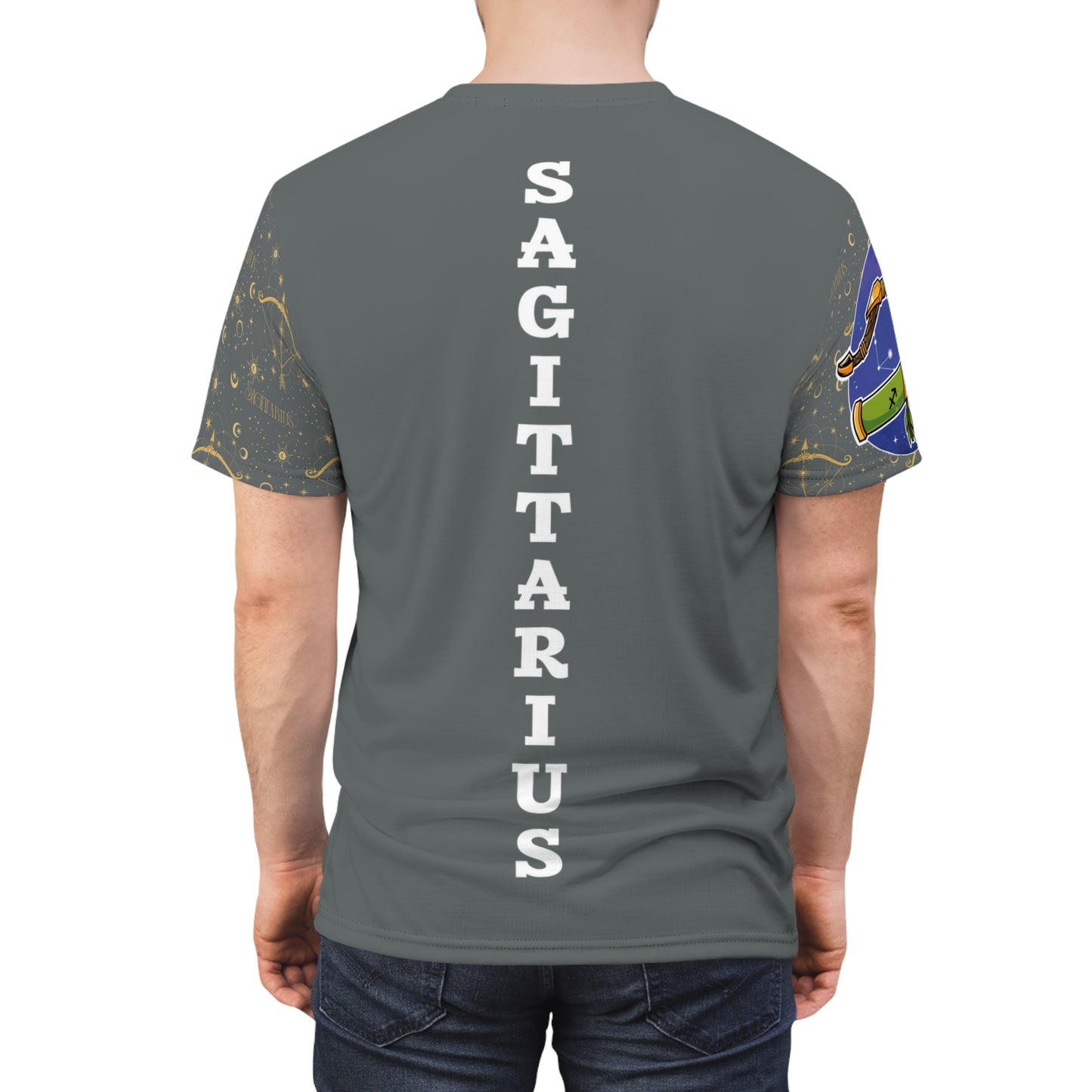 Sagittarius Unisex Cut & Sew Tee (Dark Grey)