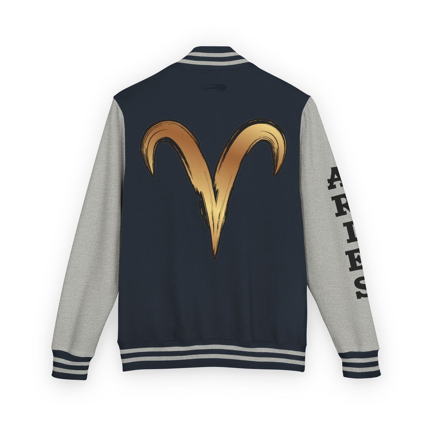 Aries Unisex Heavyweight Letterman Jacket, Zodiac Style Jacket, Astrology Apparel, Birthday Gift, Personalized Outerwear