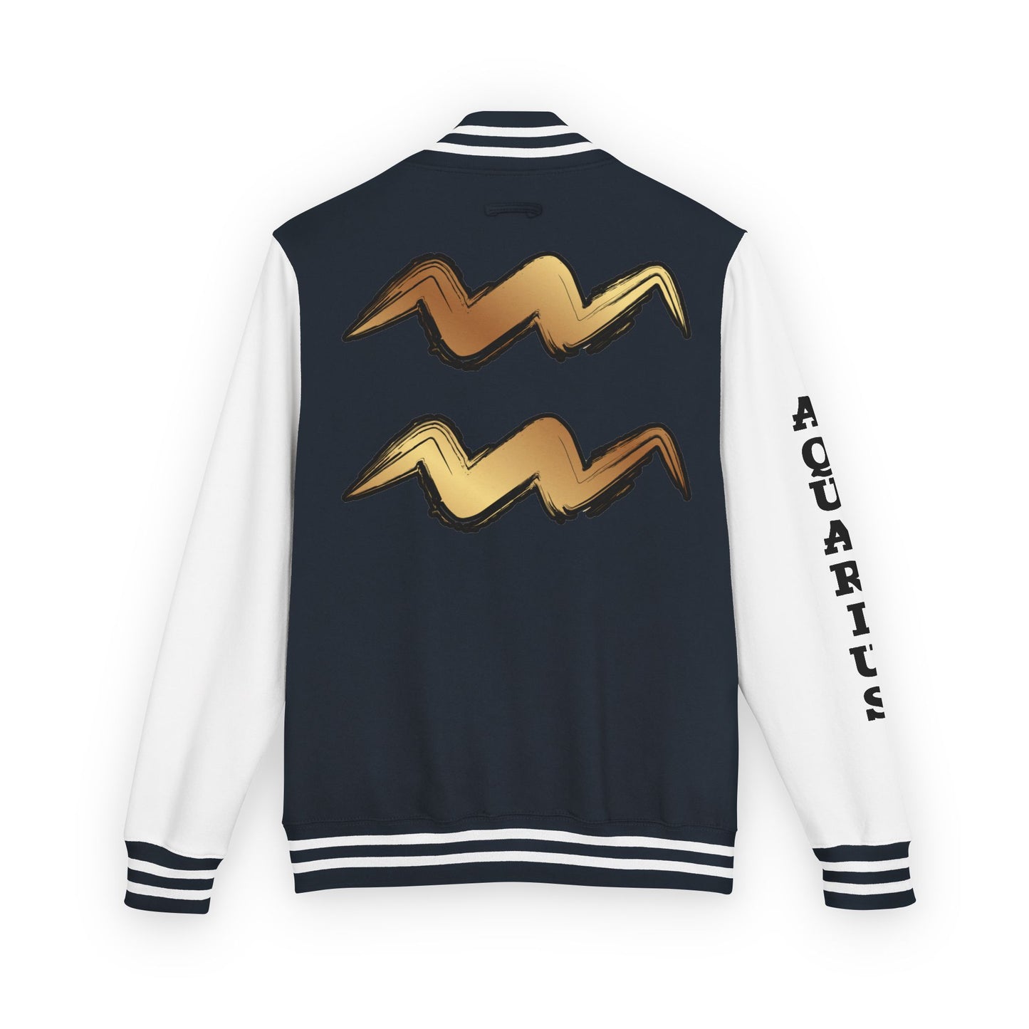 Unisex Heavyweight Aquarian Letterman Jacket, Personalized Varsity Style, Gift for Aquarius Birthdays, Trendy Fashion Statement, [...]