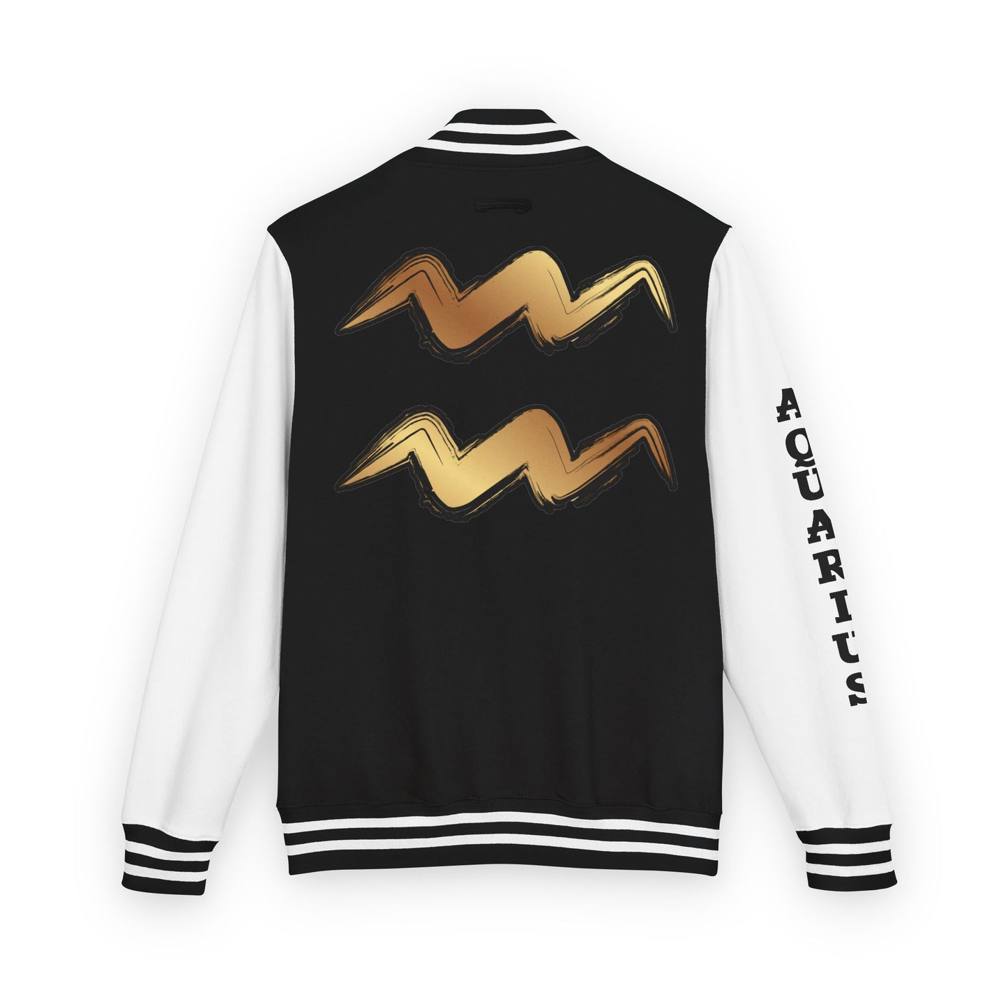 Unisex Heavyweight Aquarian Letterman Jacket, Personalized Varsity Style, Gift for Aquarius Birthdays, Trendy Fashion Statement, [...]