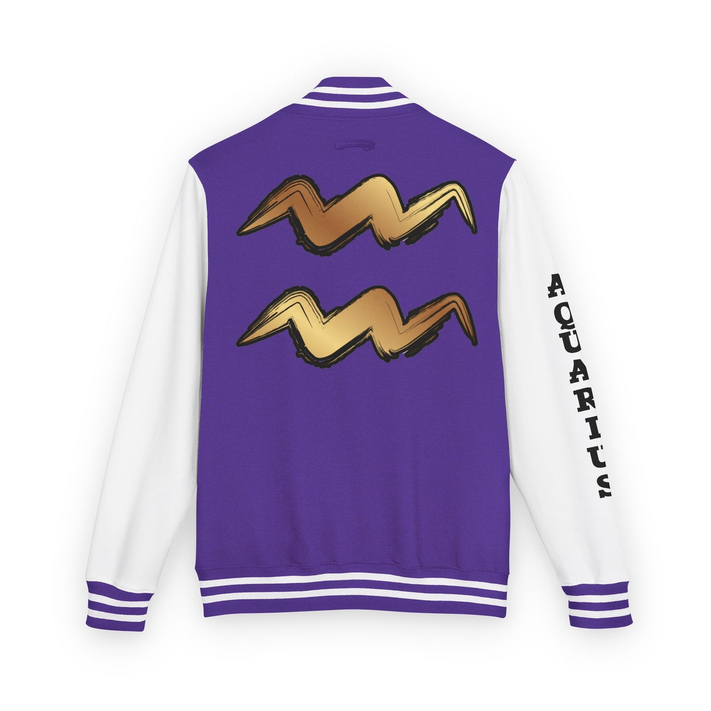 Unisex Heavyweight Aquarian Letterman Jacket, Personalized Varsity Style, Gift for Aquarius Birthdays, Trendy Fashion Statement, [...]