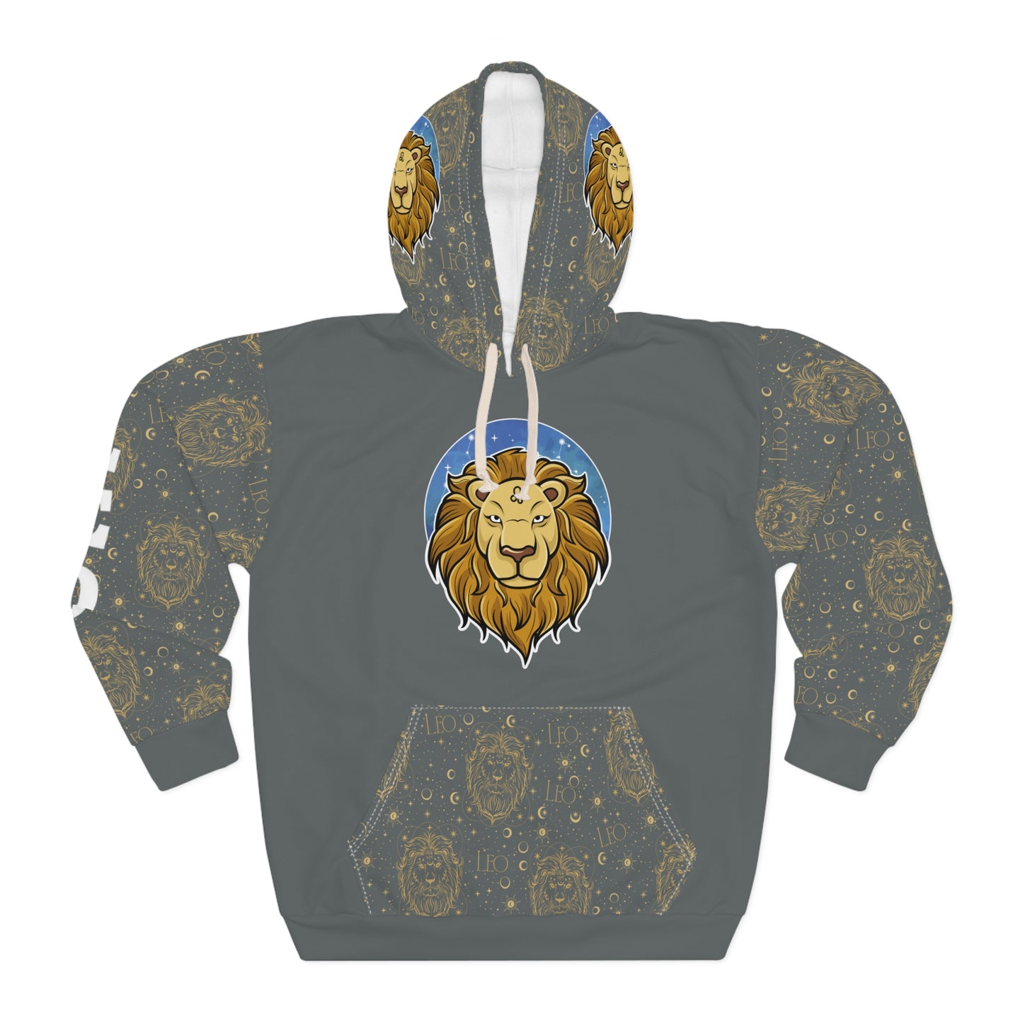 Leo Unisex Pullover Hoodie (Dark Grey)