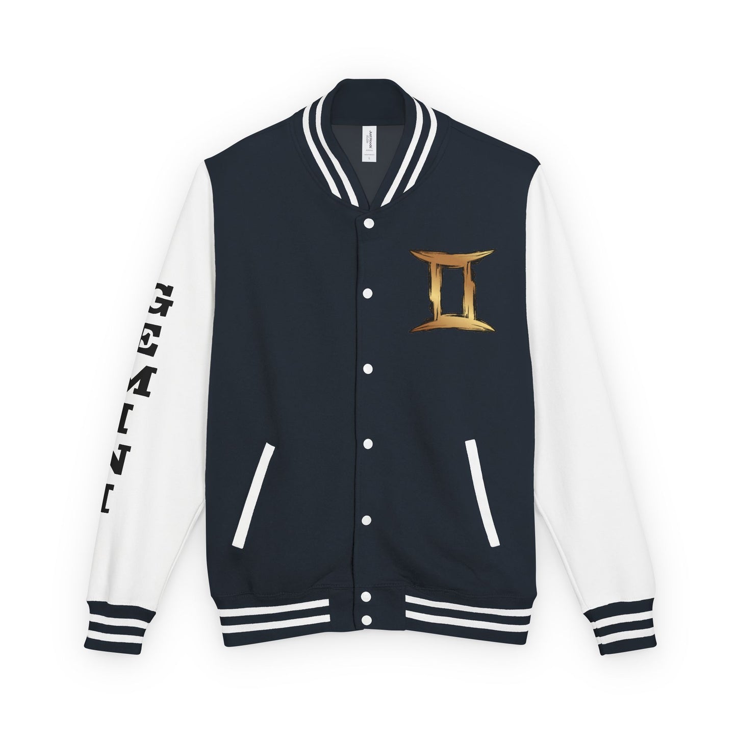 Gemini Heavyweight Letterman Jacket for Astrology Lovers, Perfect for Birthdays, Spiritual Gifts, Casual Wear, Zodiac Theme