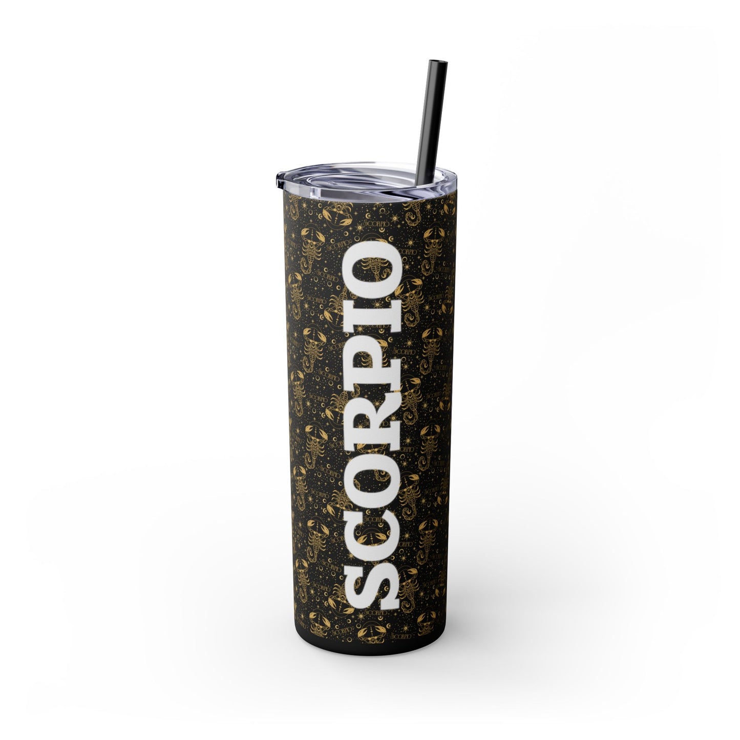 Scorpio Skinny Tumbler with Straw, 20oz