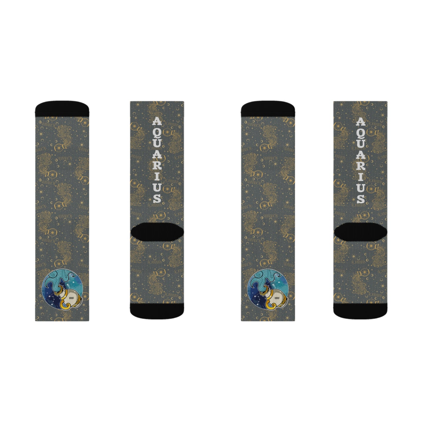 Aquarius Socks (Dark Grey)