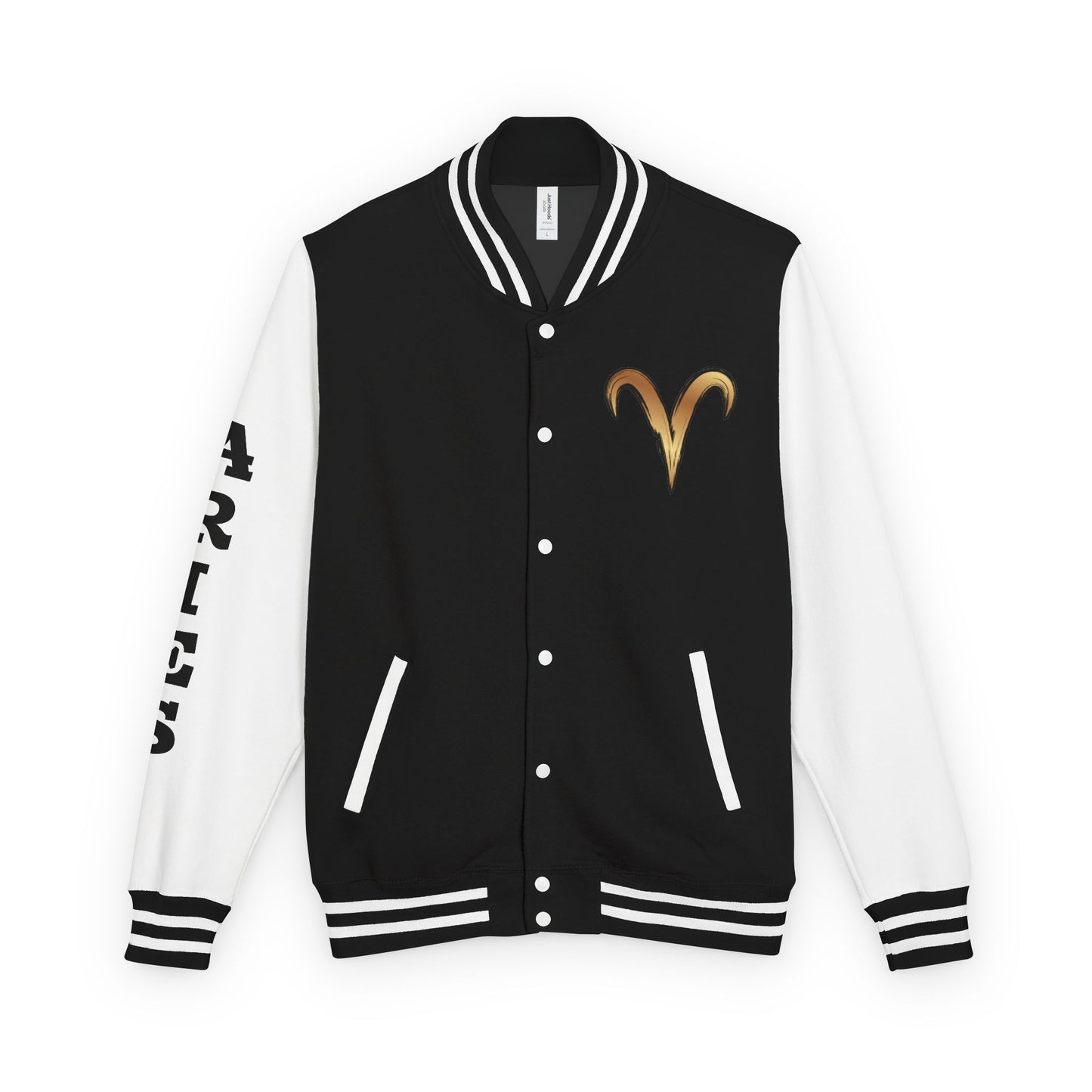 Aries Unisex Heavyweight Letterman Jacket, Zodiac Style Jacket, Astrology Apparel, Birthday Gift, Personalized Outerwear