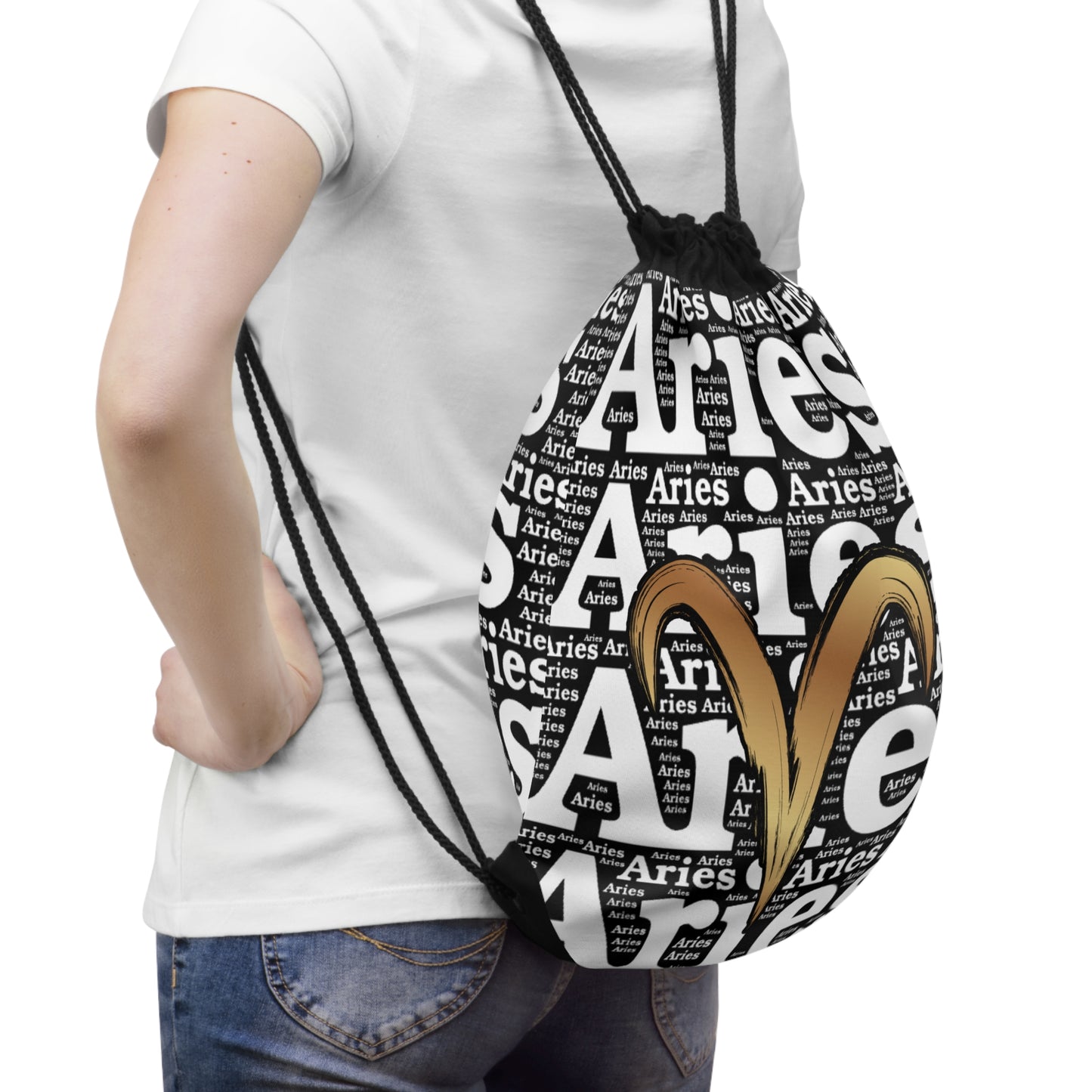 Aries Zodiac Drawstring Bag