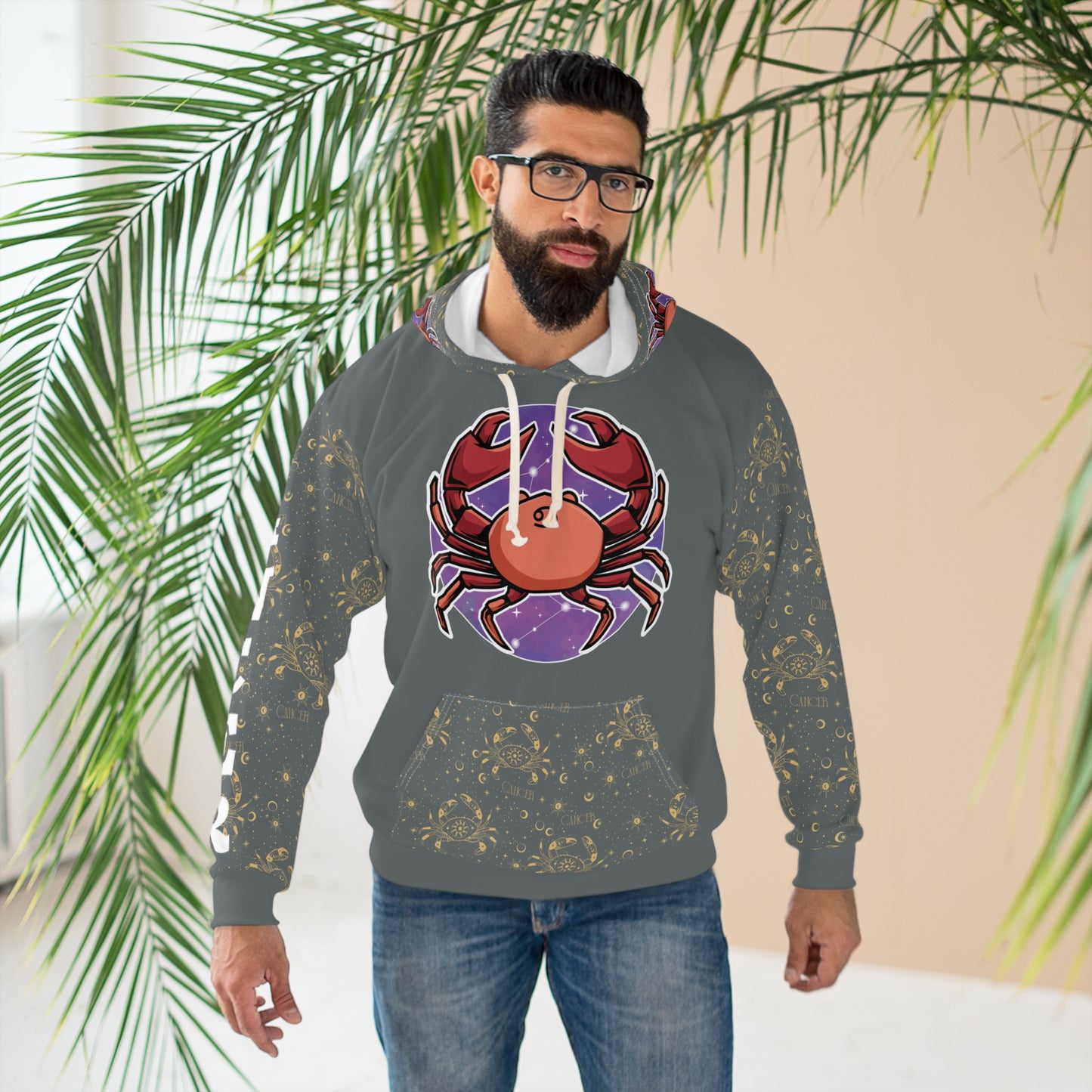 Cancer Unisex Pullover Hoodie (Dark Grey)