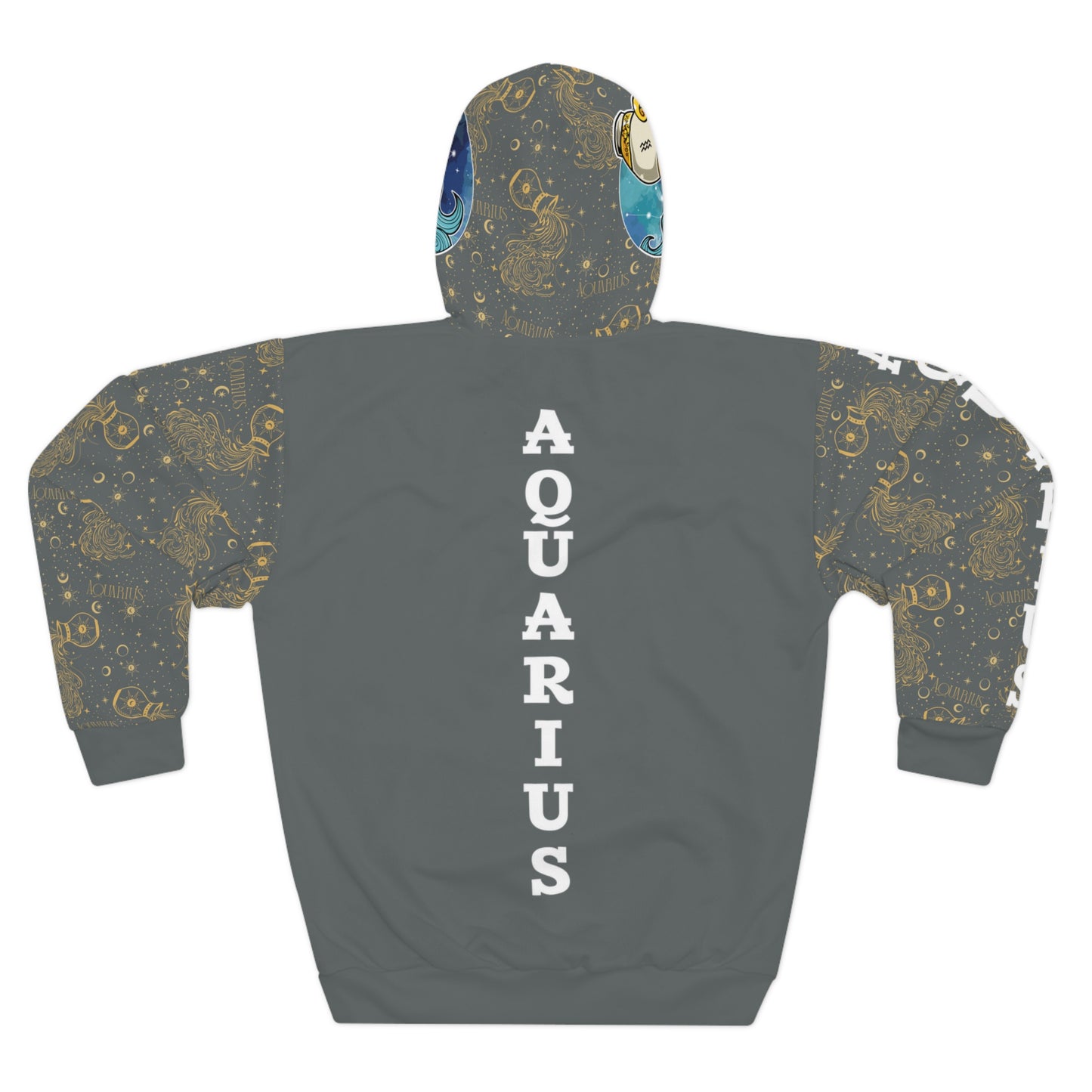 Aquarius Unisex Pullover Hoodie (Dark Grey)