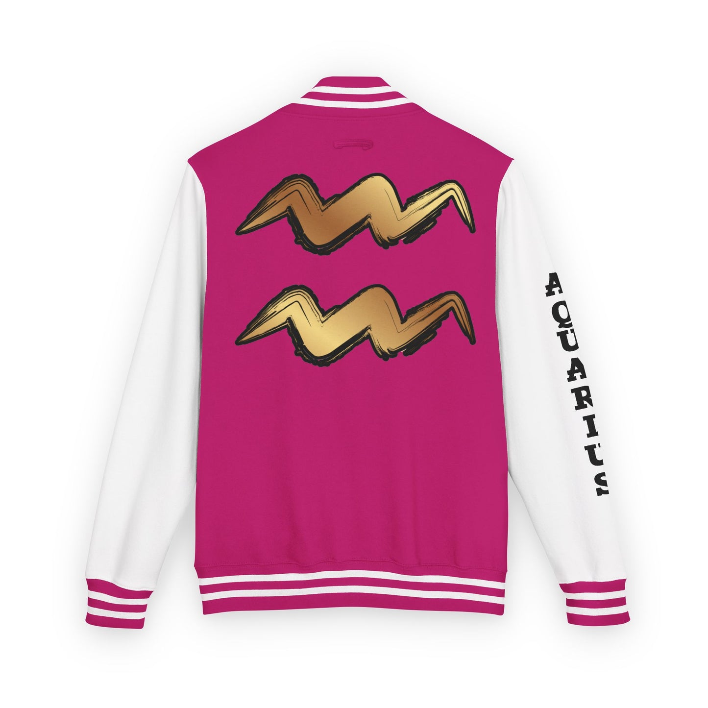 Unisex Heavyweight Aquarian Letterman Jacket, Personalized Varsity Style, Gift for Aquarius Birthdays, Trendy Fashion Statement, [...]