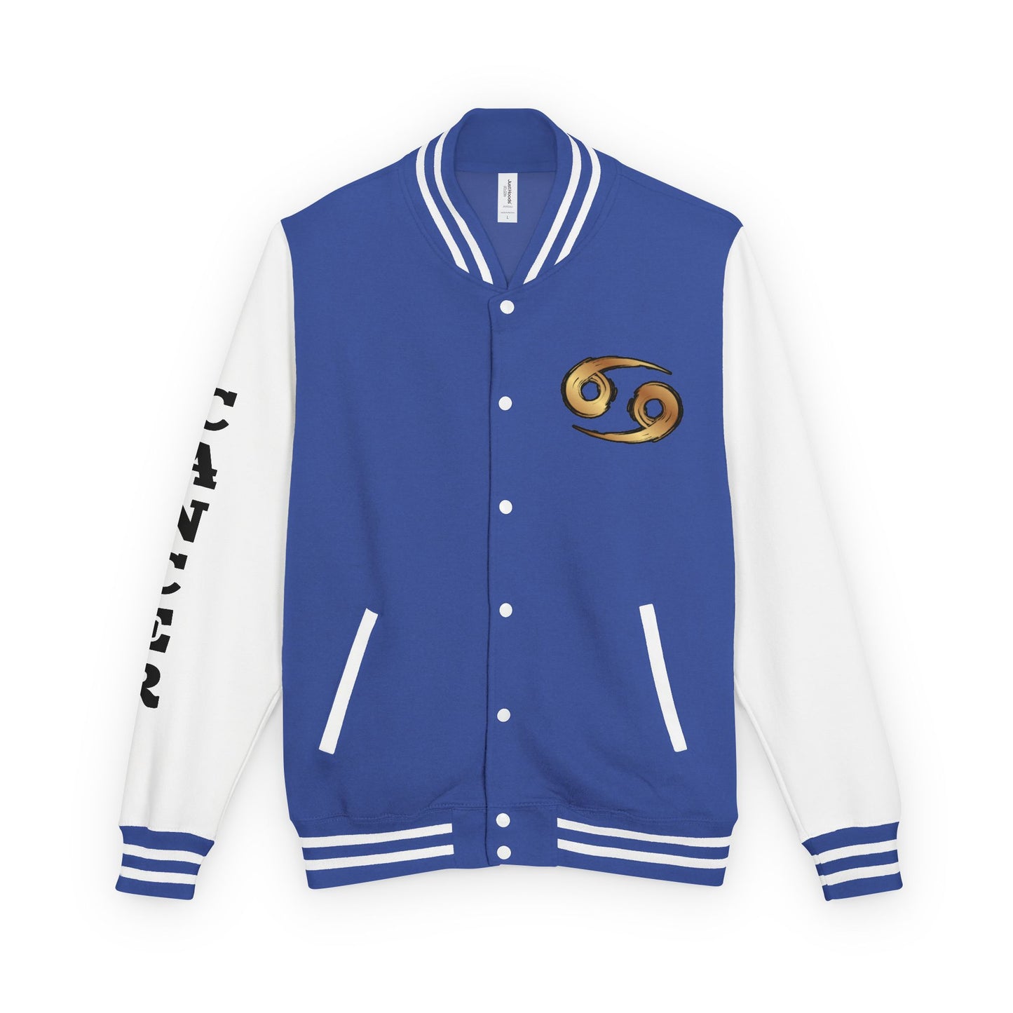 Cancer Zodiac Unisex Heavyweight Letterman Jacket, Astrology Gift, Sports Jacket, Personalized Gift, Birthday Gift, Astrology Apparel