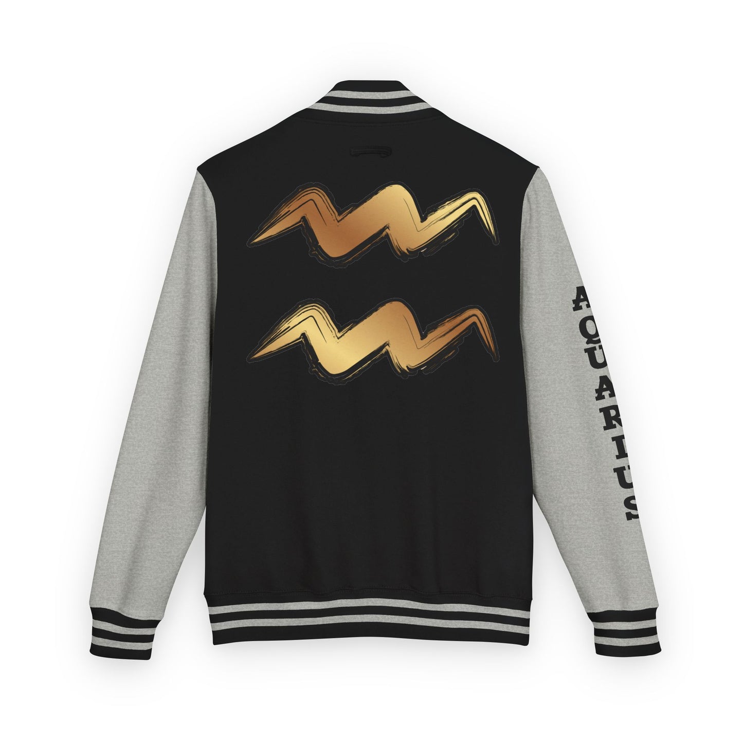 Unisex Heavyweight Aquarian Letterman Jacket, Personalized Varsity Style, Gift for Aquarius Birthdays, Trendy Fashion Statement, [...]