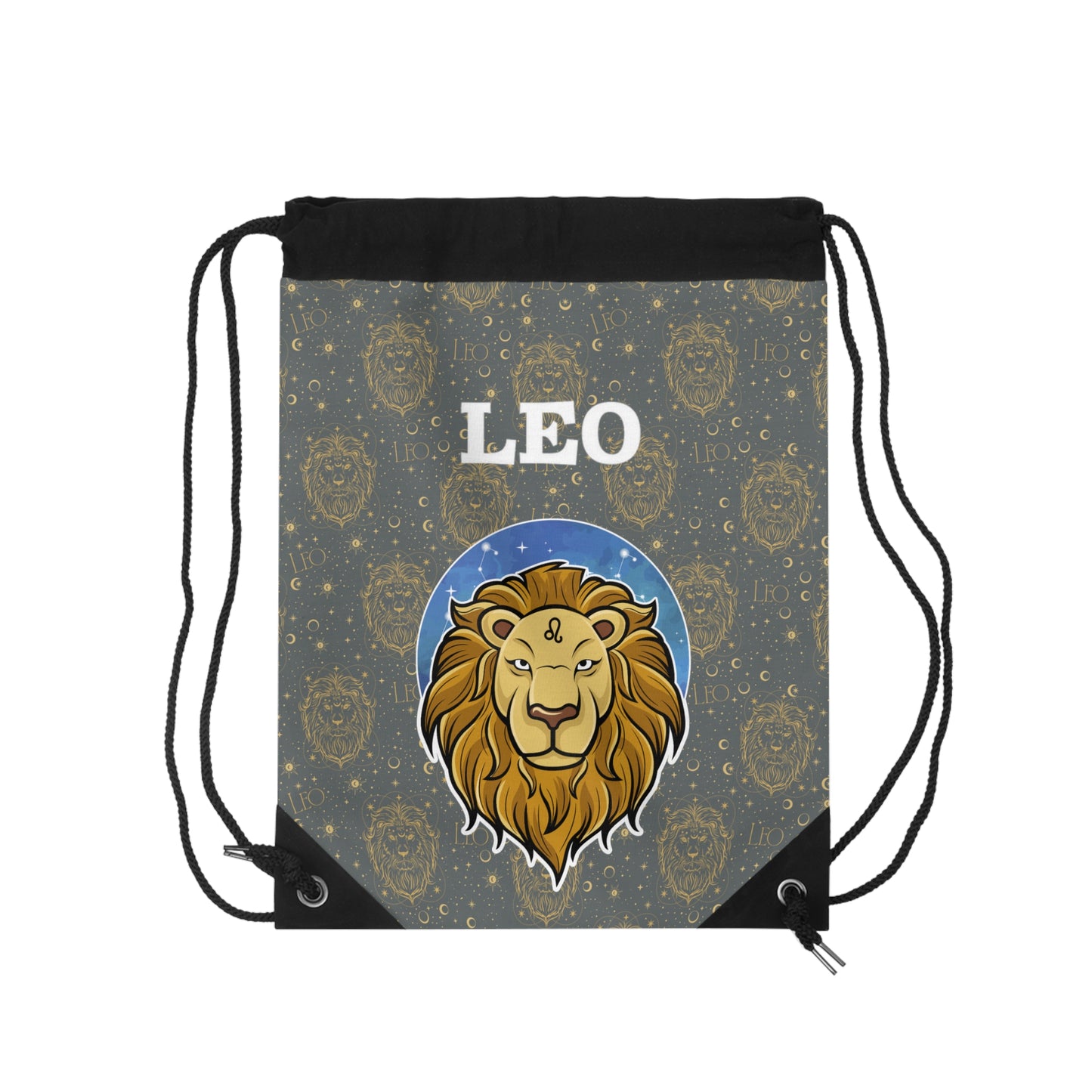 Leo Drawstring Bag (Dark Grey)