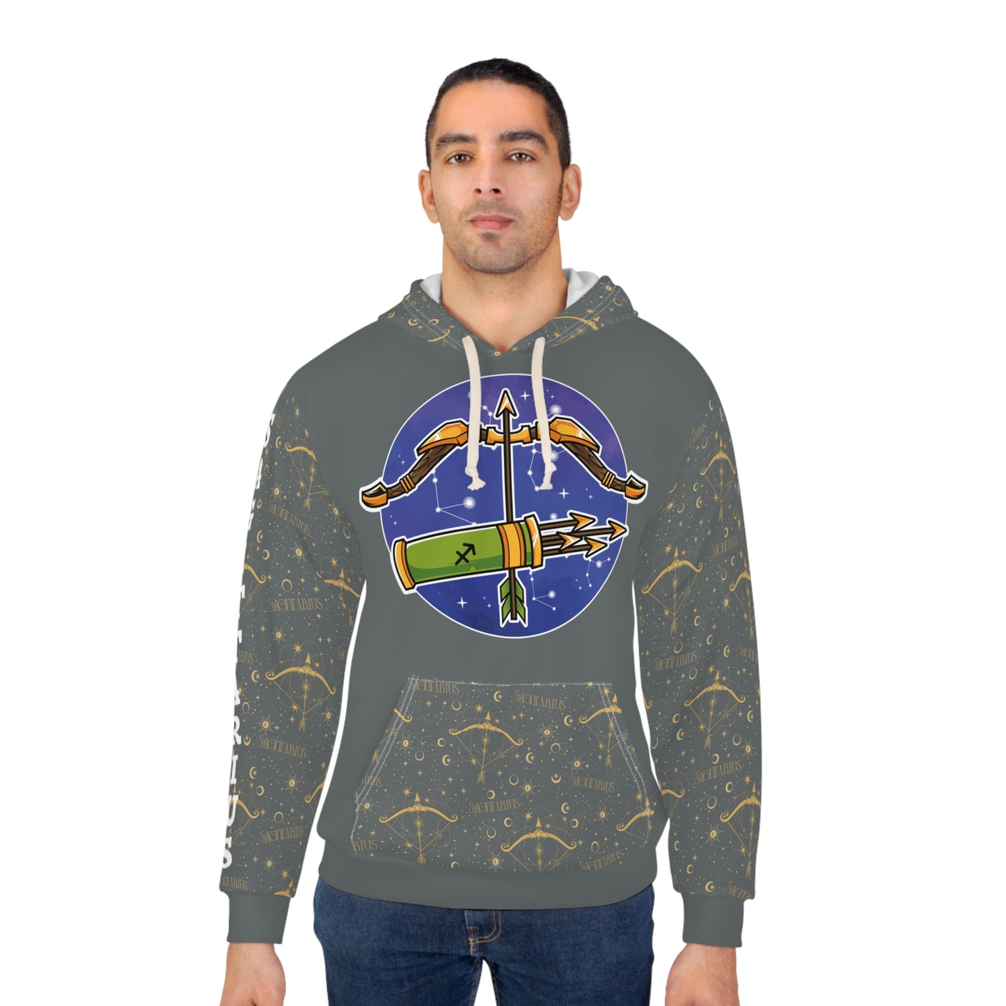 Sagittarius Unisex Pullover Hoodie (Dark Grey)