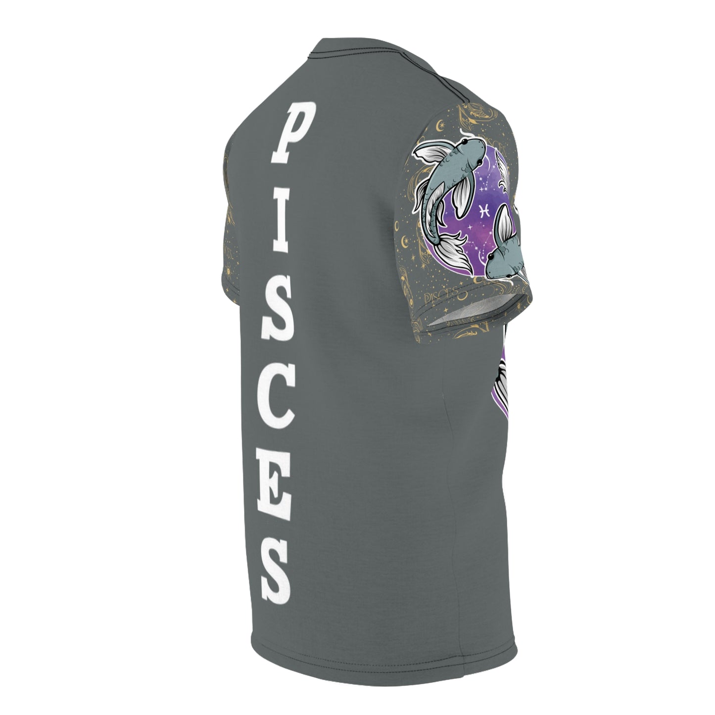 Pisces Unisex Cut & Sew Tee (Dark Grey)