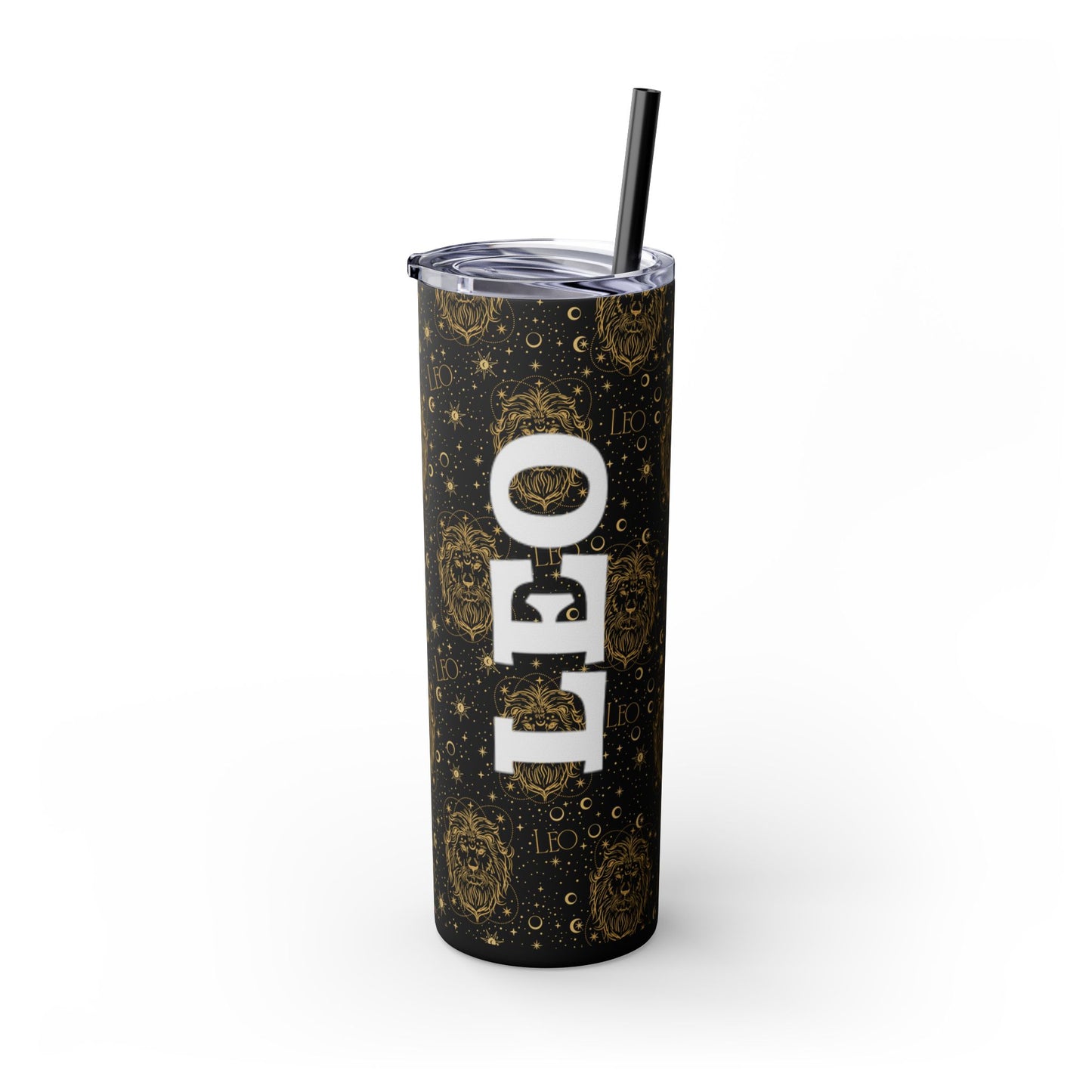 Leo Skinny Tumbler with Straw, 20oz