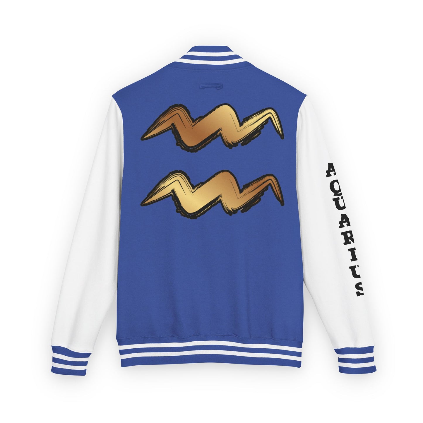 Unisex Heavyweight Aquarian Letterman Jacket, Personalized Varsity Style, Gift for Aquarius Birthdays, Trendy Fashion Statement, [...]