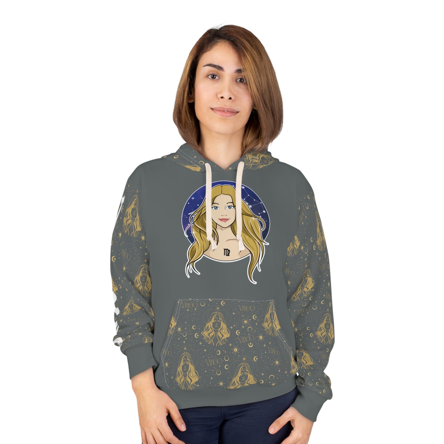 Virgo Unisex Pullover Hoodie (Dark Grey)